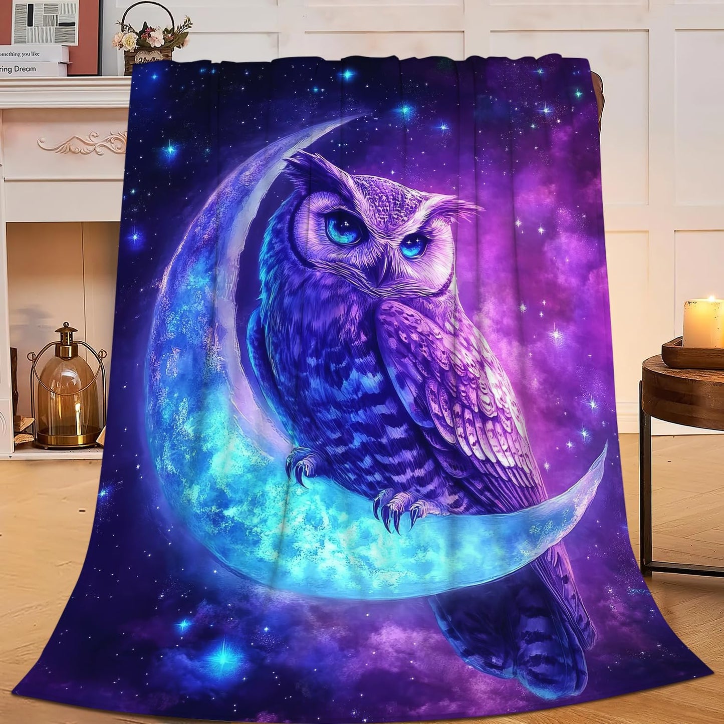 Owl Blanket Owls Blankets Fleece Plush Flannel Super Soft Cozy Fuzzy Warm Lightweight Stuff Owl Lover Decor Gifts for Boys Girls Kids Adults Men Women 40" x 50"