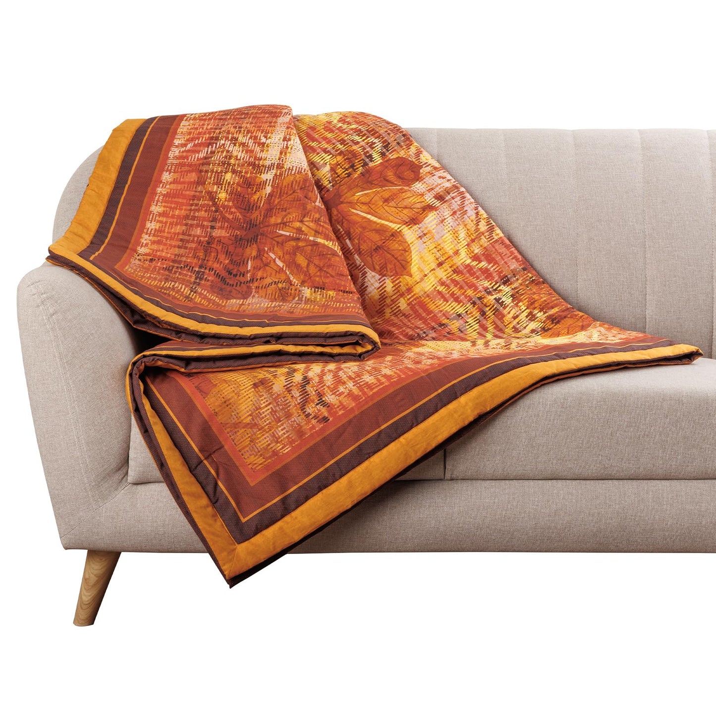 Maison d' Hermine Throw Blanket for Couch Lightweight Soft Warm Breathable Cotton Throw Blankets for Bed Girls Boys Women Men Gifts Travel Living Spring Summer (Thanksgiving Tartan, 60" X 80")