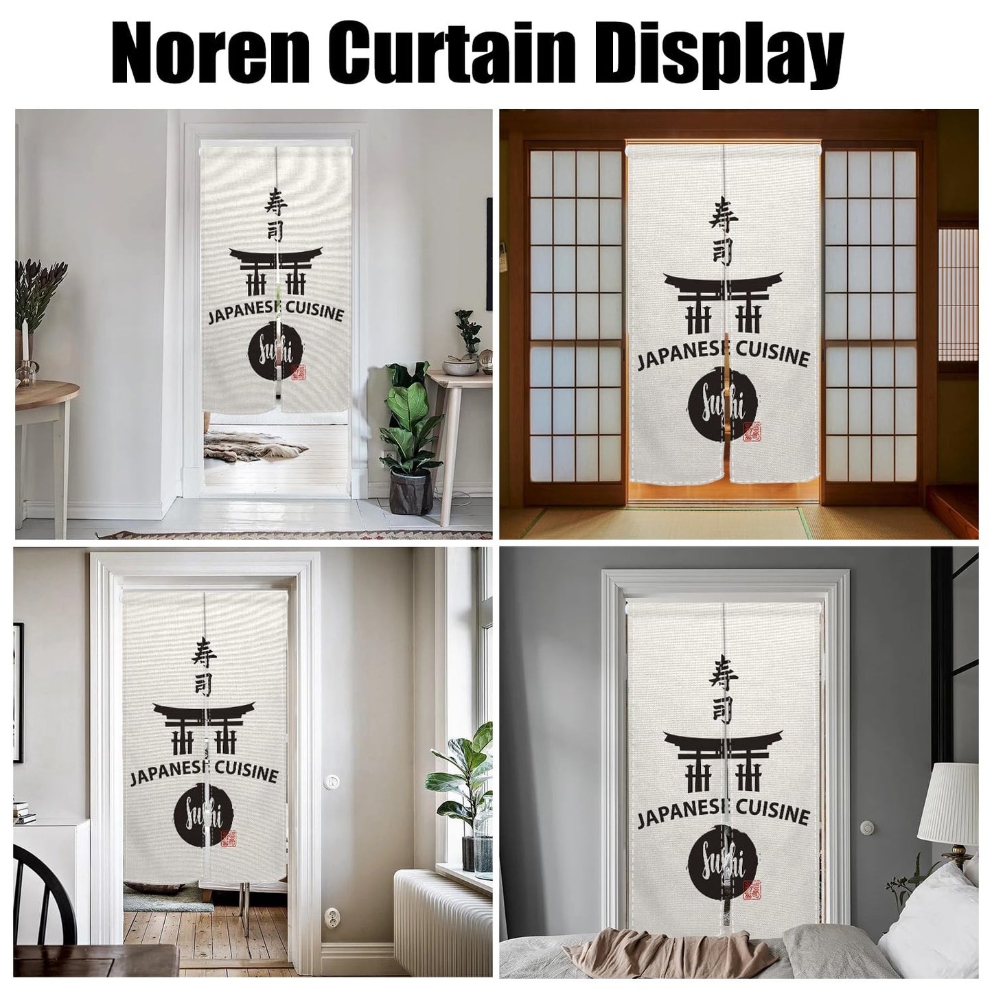 XMJJKUF Long Japanese Noren Doorway Curtain Japanese Cuisine Printed Window Treatment Door Tapestry Door Curtain Polyester for Ukiyoe Room Divider Home Kitchen Gifts Decorations,33.5"x 70.9"