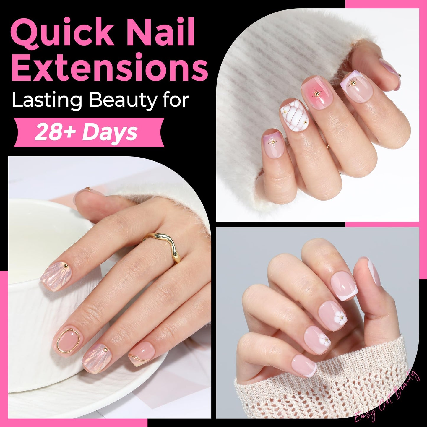 UNA GELLA Extra Short Square Oval Nail Tips 216pcs Pre-shaped Half Matte Squoval Gel Nail Tips Full Cover Square Round Clear Acrylic Fake Nails for Press on Nail Extensions Home DIY Salon 12 Sizes