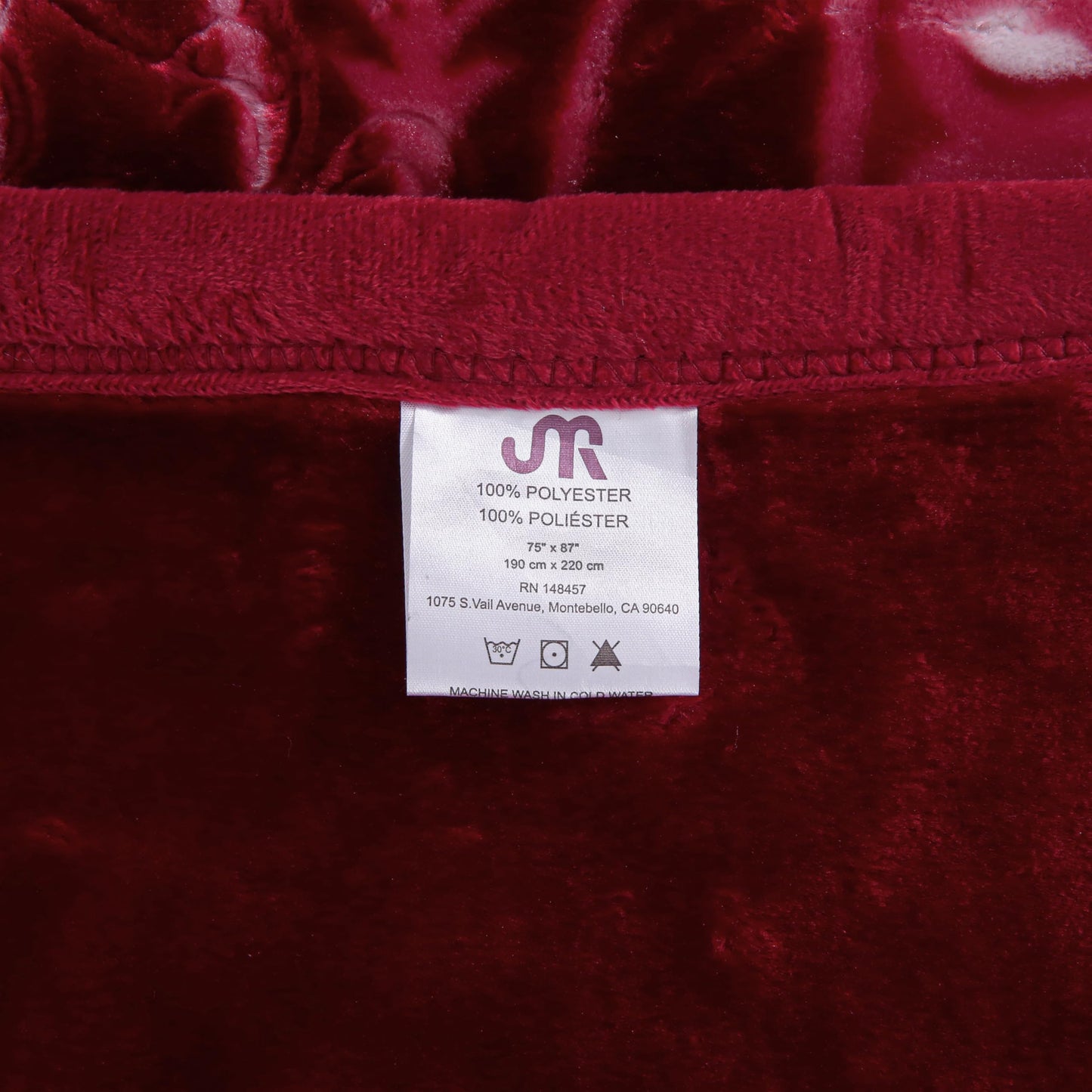 JYK Soft Fleece Bed Blanket Queen Size A&B Pattern Rose/Rose - 520GSM Fuzzy Cozy Luxury Warm Blanket Microfiber, 2 Ply Reversible Room Home Decor Christmas Decorations, 75" x 87 inches, 5 LB