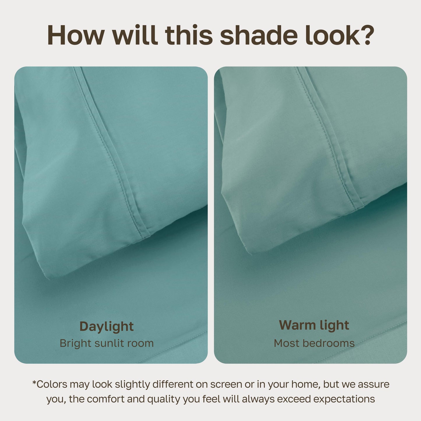 California Design Den Standard Queen Size Pillowcase Set - 400 Thread Count, 100% Cotton Sateen, Set of 2 Pillow Covers, Soft and Breathable - Teal