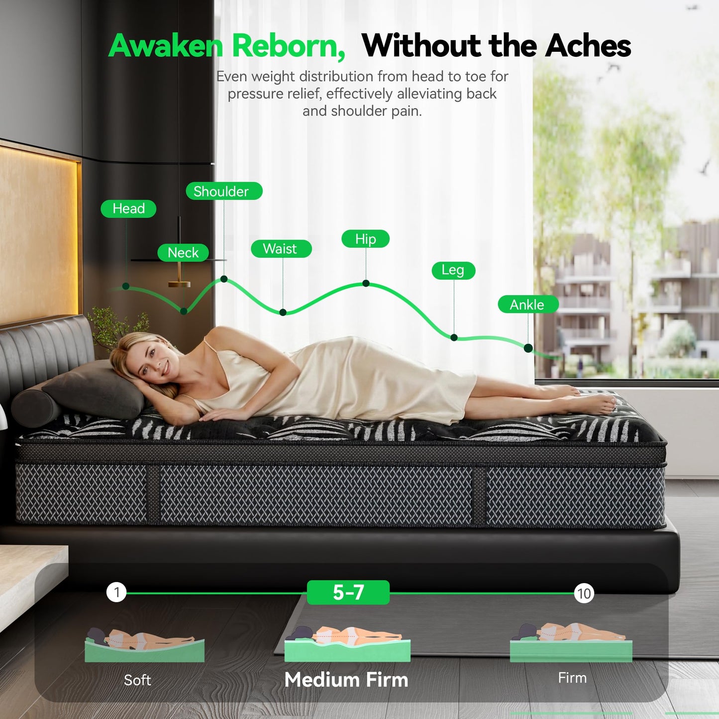 Behost 10 Inch Twin Mattress, Hybrid Mattresses in a Box with Pocket Springs & Gel Memory Foam, Medium Firm Breathable Bed Mattress with Edge Support & Motion Isolation, CertiPUR-US Certified