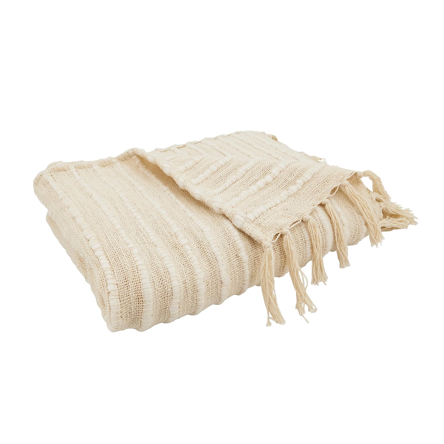 SARO LIFESTYLE Cuddle Up Chunky Stripe Throw Blanket