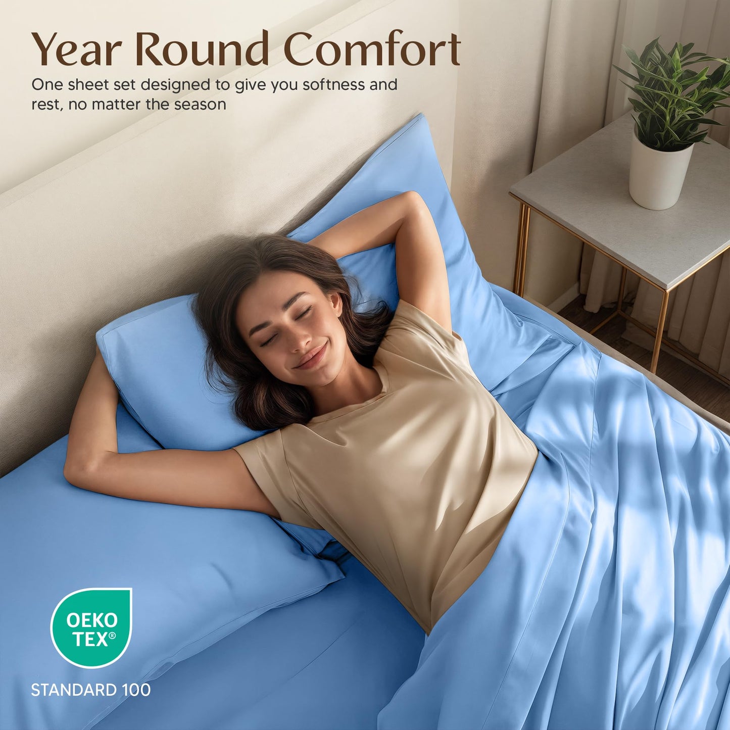 Utopia Bedding Twin Sheet Set – 3 Piece Bed Sheets for Twin Size Bed, Soft and Breathable Microfiber, Includes 1 Fitted Sheet, 1 Flat Sheet and 1 Pillowcase – Oeko Tex (Dutch Blue)