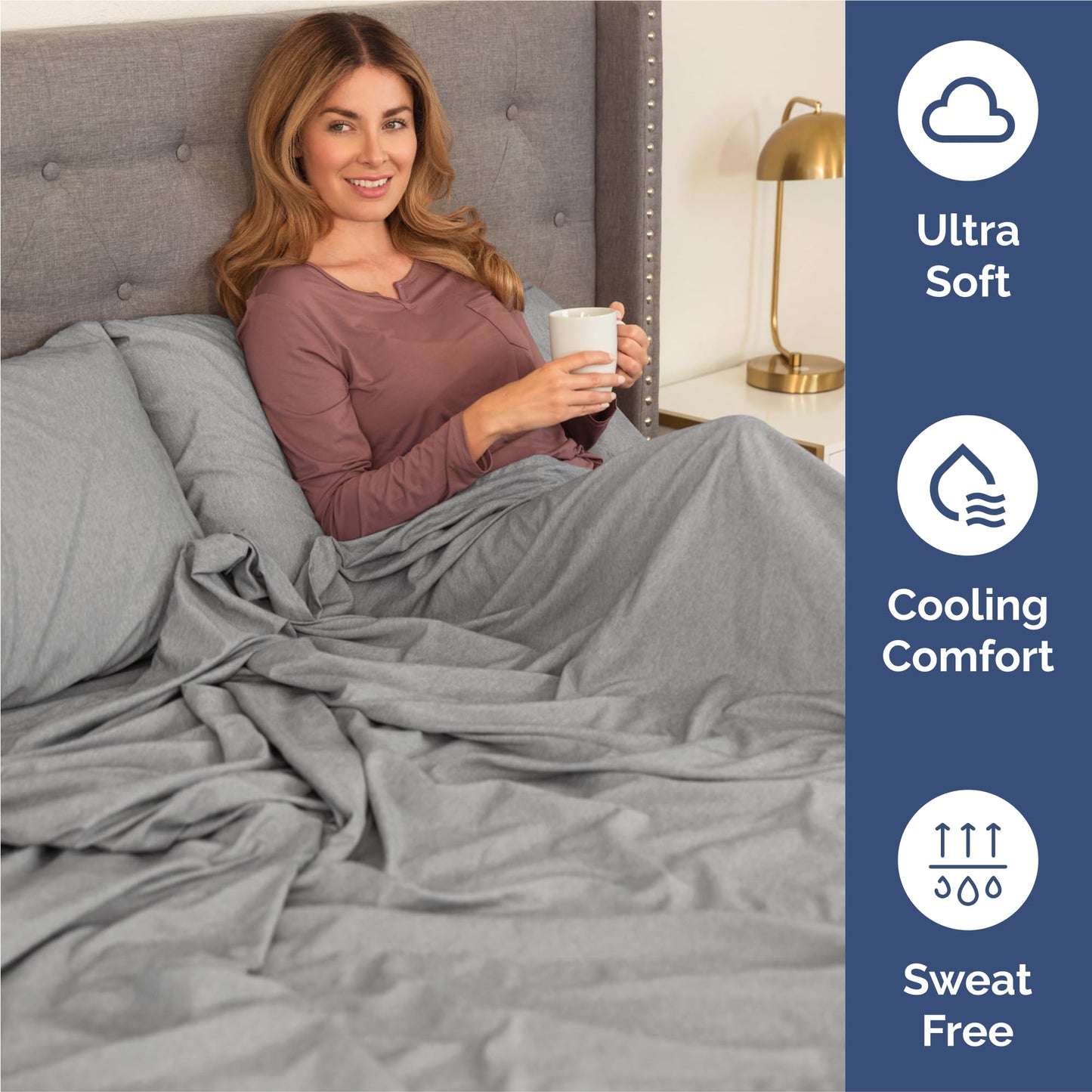 Split King Size 5 Piece Sheet Set - Comfy Breathable & Cooling Sheets - Hotel Luxury Bed Sheets for Women & Men - Deep Pockets, Easy-Fit, Soft & Wrinkle Free Sheets - Heathered Grey Oeko-Tex Sheets