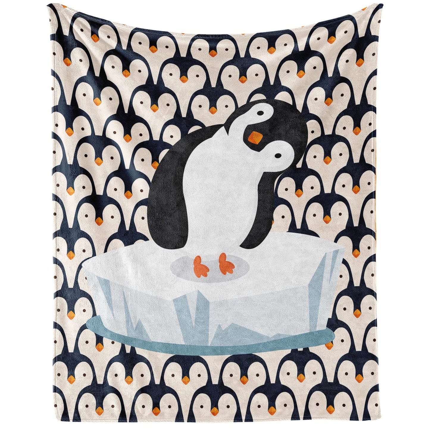 Penguin Blanket Gifts - 60"x80" Cute Throw Blanket for Adults, Kids - White Soft Plush Blankets for Bed, Couch & Living Room