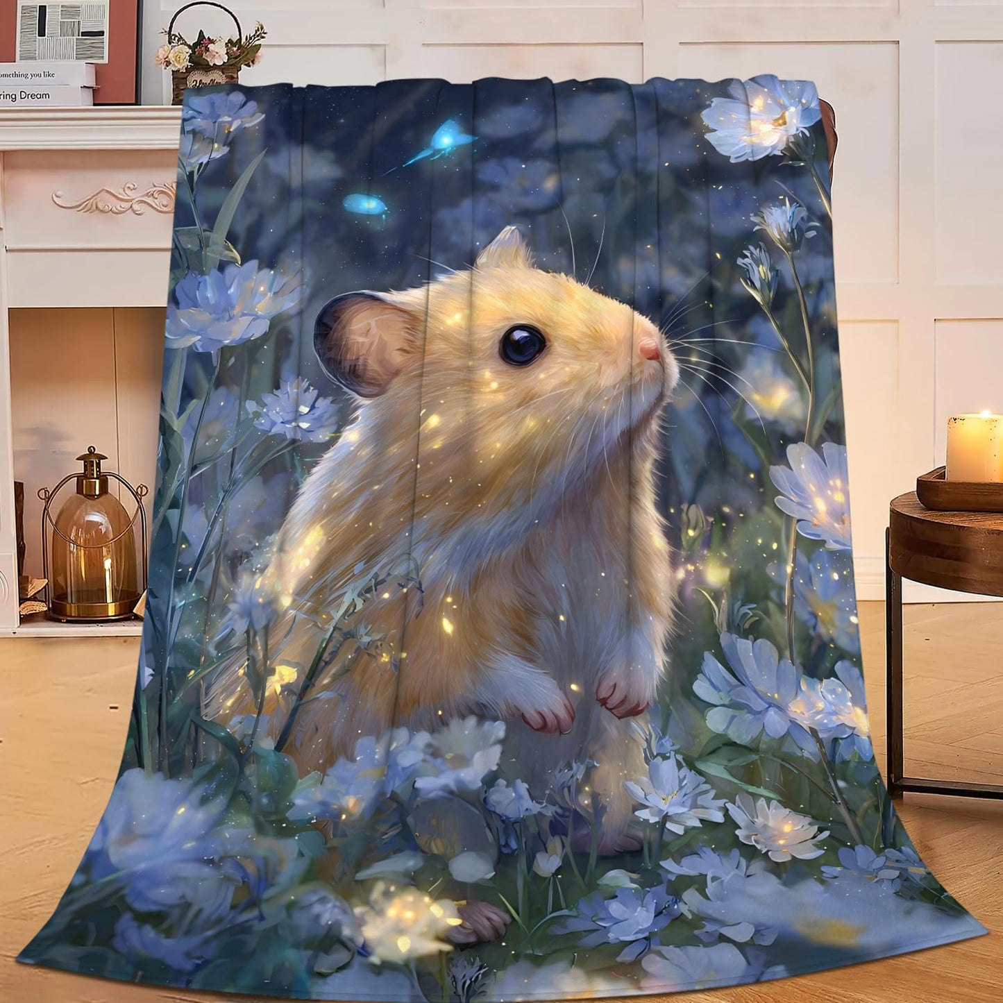 Baegopa Hamster Blanket Gifts for Girls Boys Guinea Pig Lover Throw Cozy Plush Fleece Flannel Lightweight Fuzzy Blankets for Women Men 50"X40"