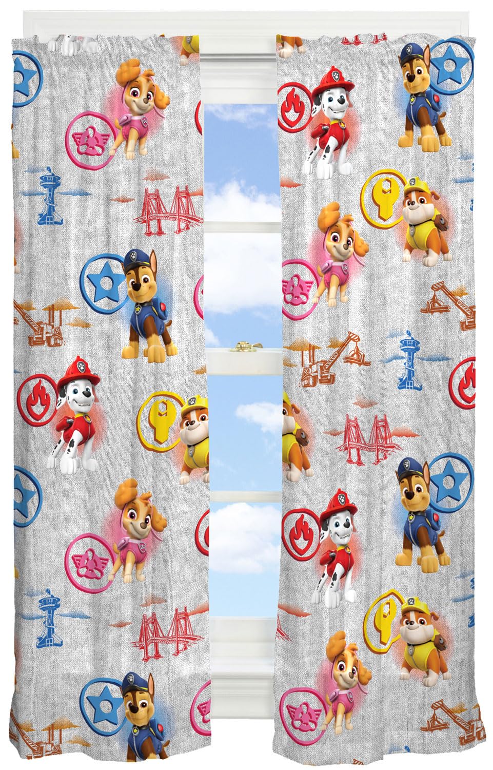 Franco Kids Paw Patrol Room Darkening Window Curtains Drapes Set 84 in x 63 in