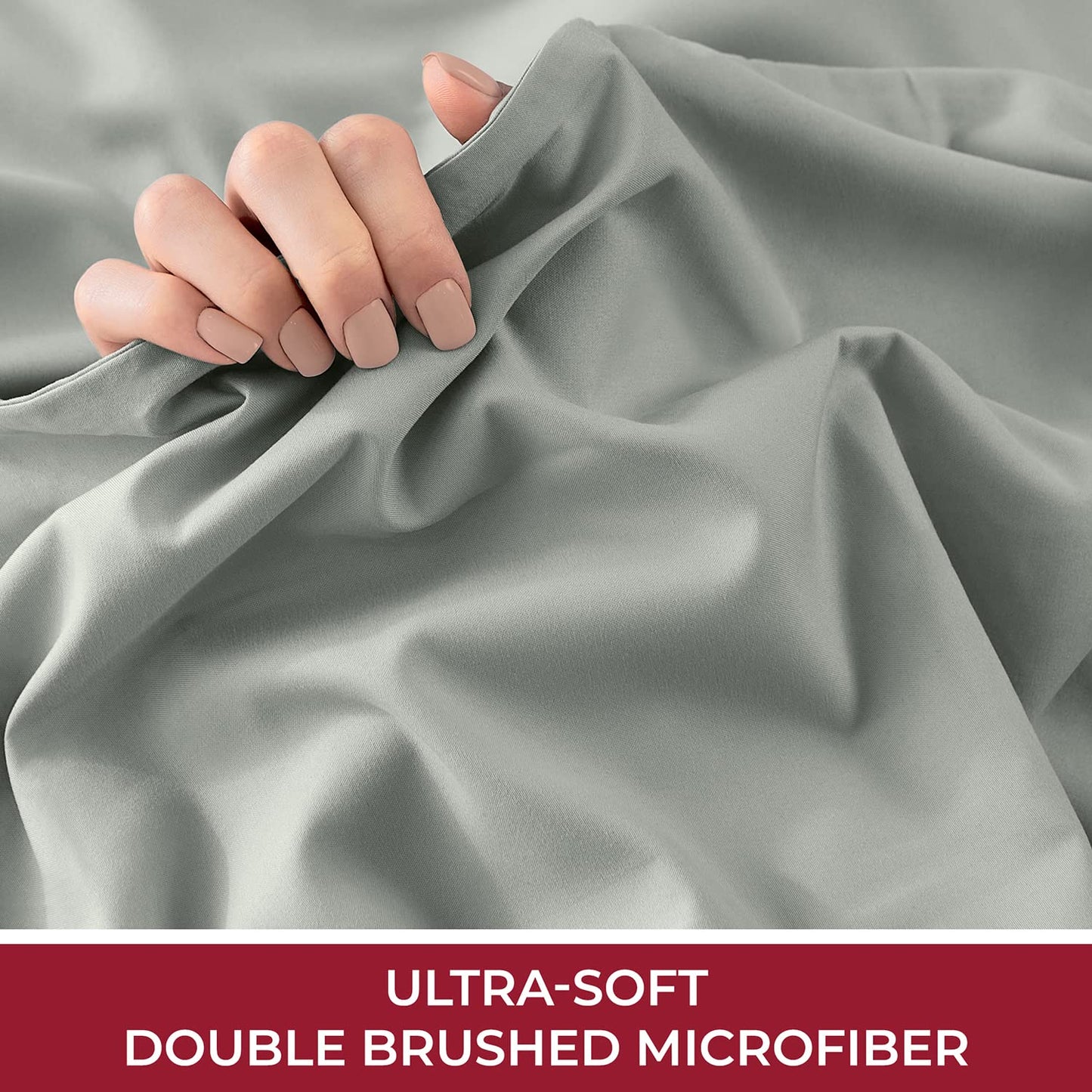 Mellanni Extra Deep Pocket King Fitted Sheet - Iconic Collection Bedding Sheets with up to 21 inch Deep Pocket - Soft & Cooling - Fade & Stain Resistant - 1 PC (King, Spa Mint)