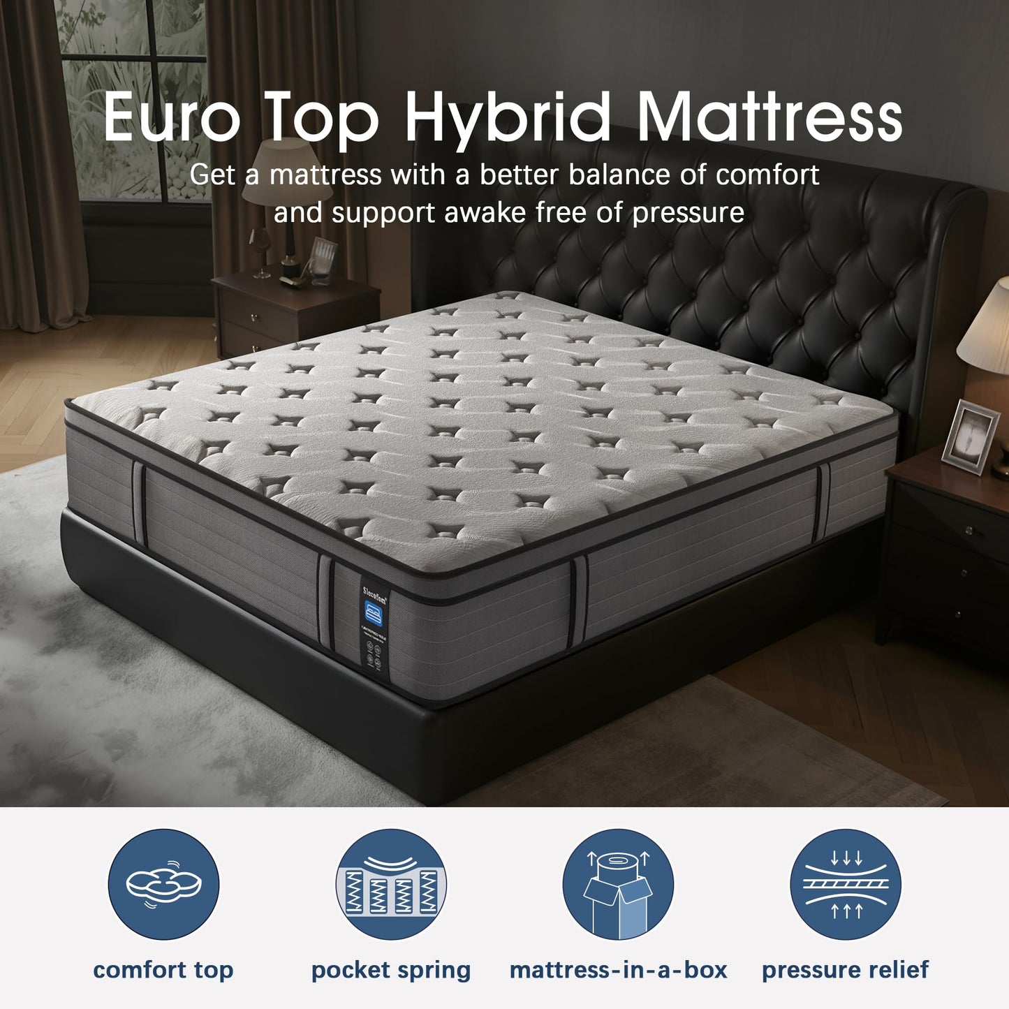 Extra Firm Queen Mattress,12 Inch Queen Mattress for Back Pain with Gel Memory Foam - Extra Lumbar Support & Shoulder Support,CertiPUR-US Certified,Edge Reinforcement,Fiberglass Free - No Odor