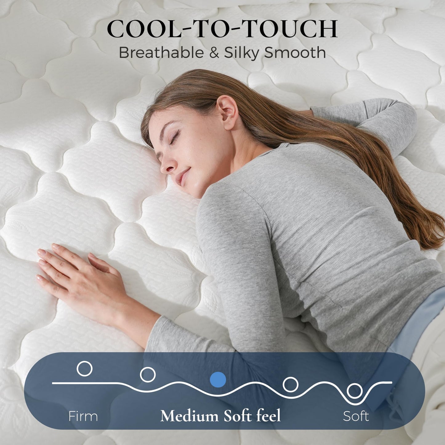 BinwinQ 12 Inch Full Size Hybrid Mattress in a Box, Plush Mattress with Memory Foam & Individually Pocketed Springs, Zoned Support, Pressure Relief & Comfort Sleep, CertiPUR-US Certified