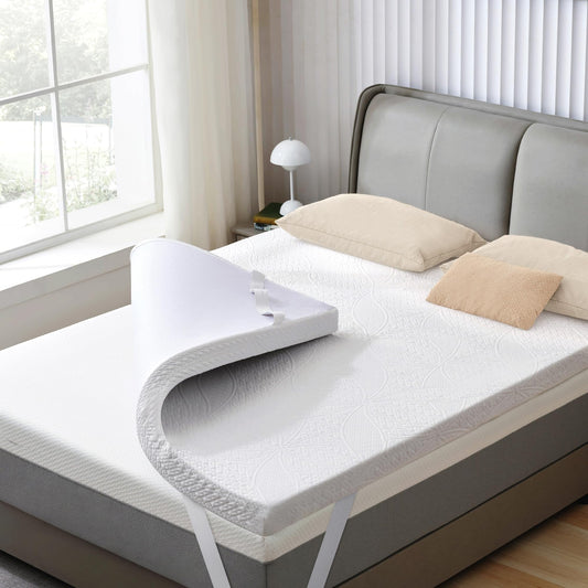 SINWEEK 2 Inch Gel Memory Foam Mattress Topper with Cooling Cover Ventilated Soft Mattress Pad, Bed Topper, CertiPUR-US Certified, Full Size