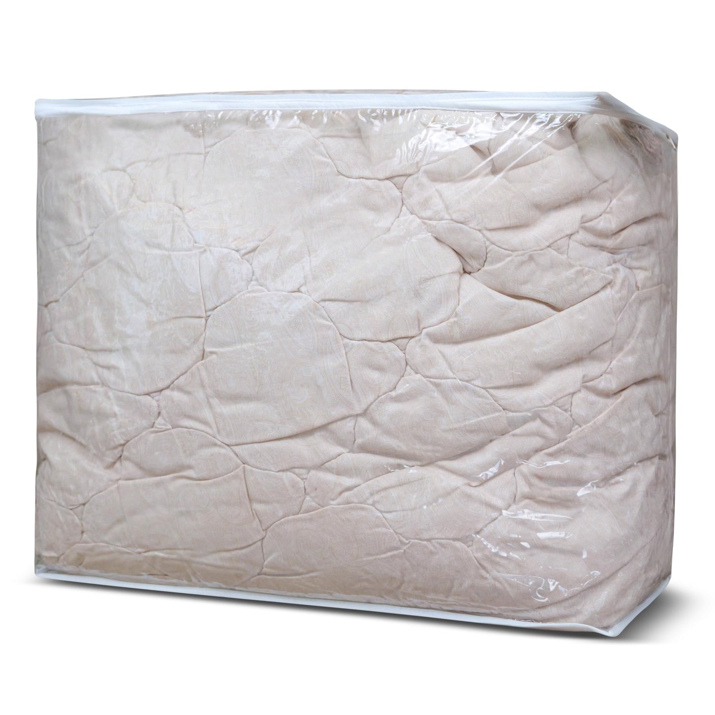 DiClavus - Clear Zippered Storage Bags 3 pcs Closet Organizer PVC 24x20x11 In - Bed Sheet Organizer, for Comforter, Pillow, Blanket, Cloth Clothes, Sweater,Plastic Comforter Storage Bags