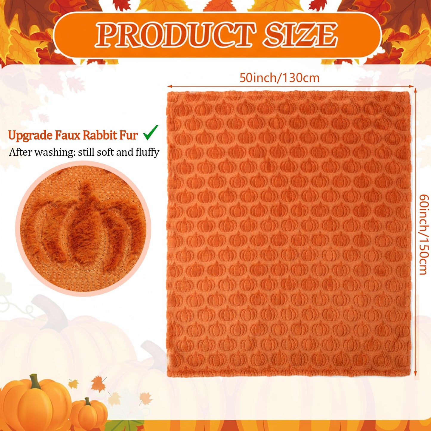 Tegeme Throw Blanket Throw Blanket 50" x 60" Dutch Velvet Faux Rabbit Fur Decorations Cozy Soft Lightweight Gift for Home Living Room Couch Sofa Bed(Rust)