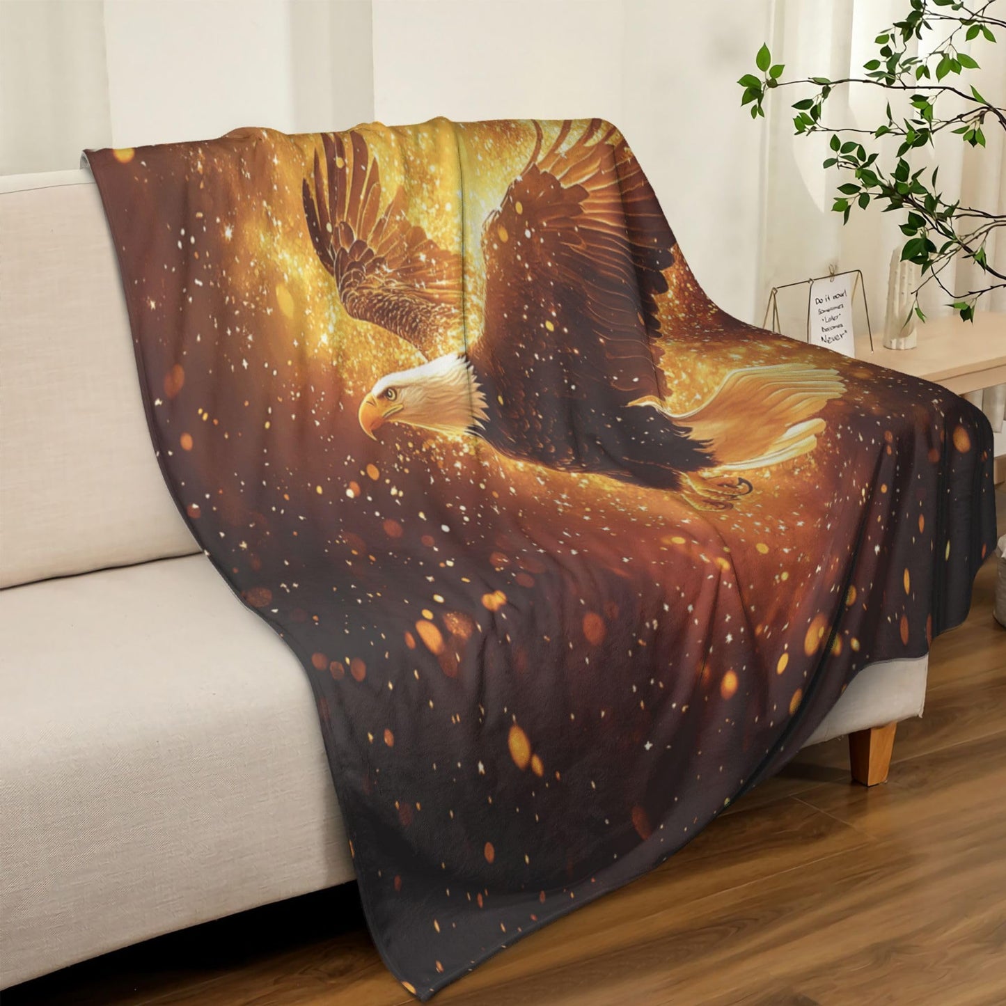 Eagle Throw Blanket Soft Warm Cozy Eagles Blankets Fuzzy Plush Fleece Eagle Blanket Gifts for Couch Bed Sofa Home Decor 40''X50''