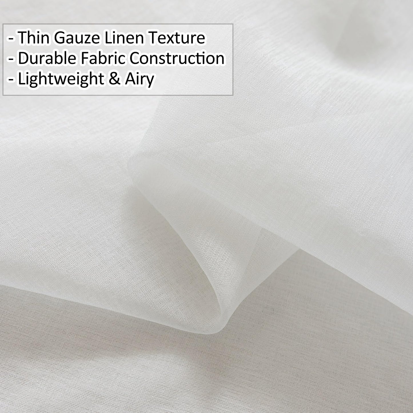 White Sheer Curtains Drapes 94 Inches Long 2 Panels Pinch Pleat Thin Gauze
