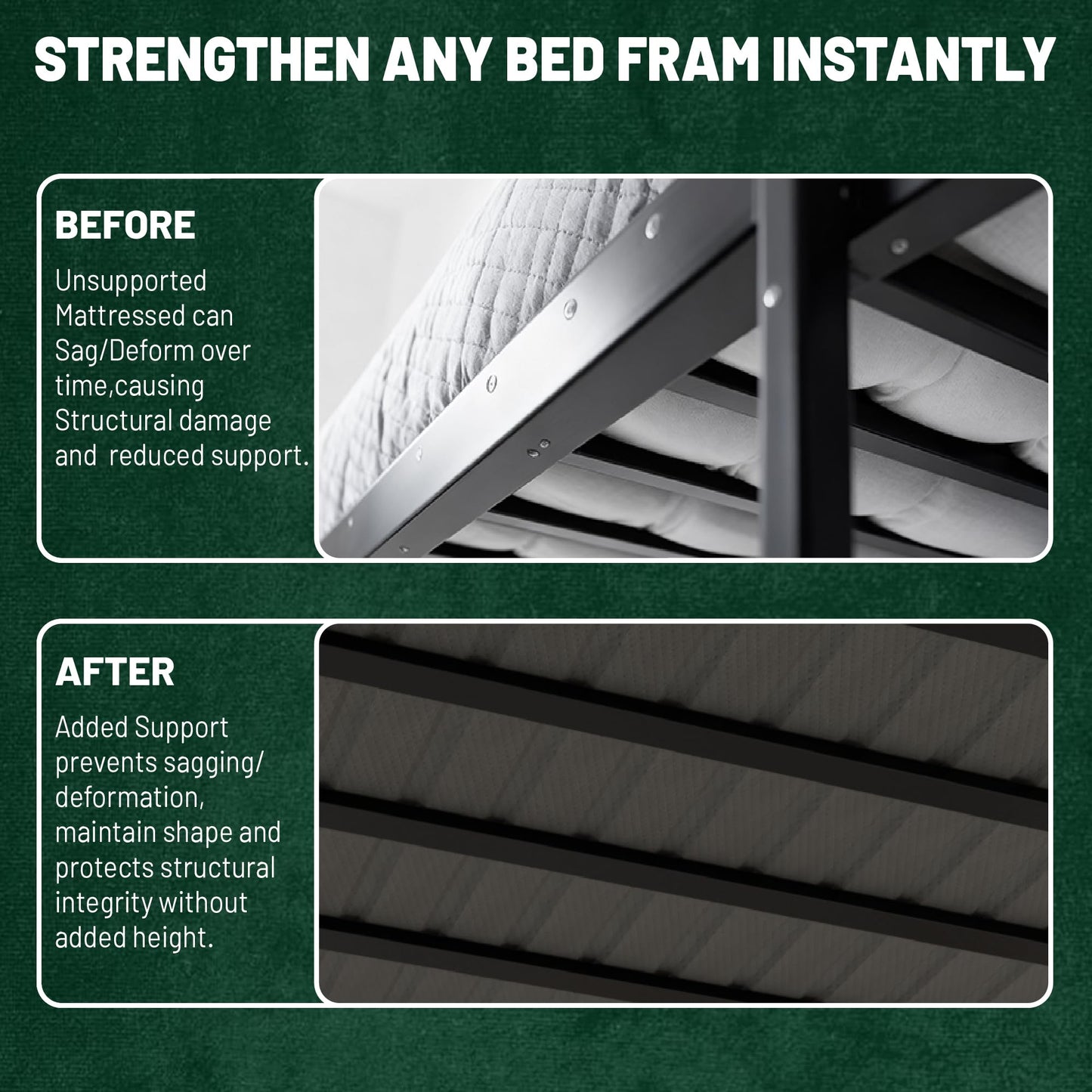 Zayton, Wooden Twin Bed Slats for Support Under Mattress with Cover – Replacement Wood Slats for Twin Size Bed Frame – Under Mattress Support Without Extra Height – 2.38-Inch Standard Width