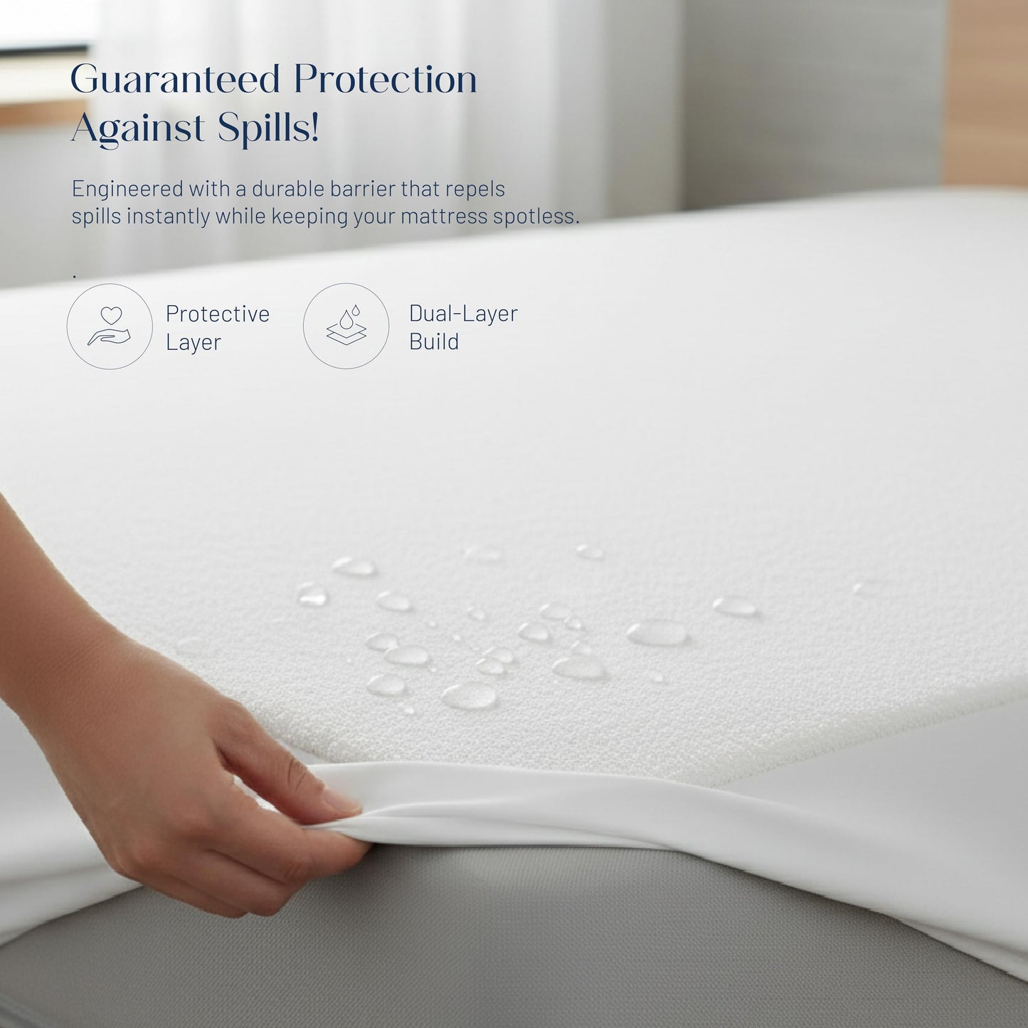 Westbrooke Waterproof Queen Size Mattress Protector | Breathable Terry Bed Cover | Fitted Pocket Sheet | Smooth, Soft & Noiseless | Machine Washable, Eco-Friendly