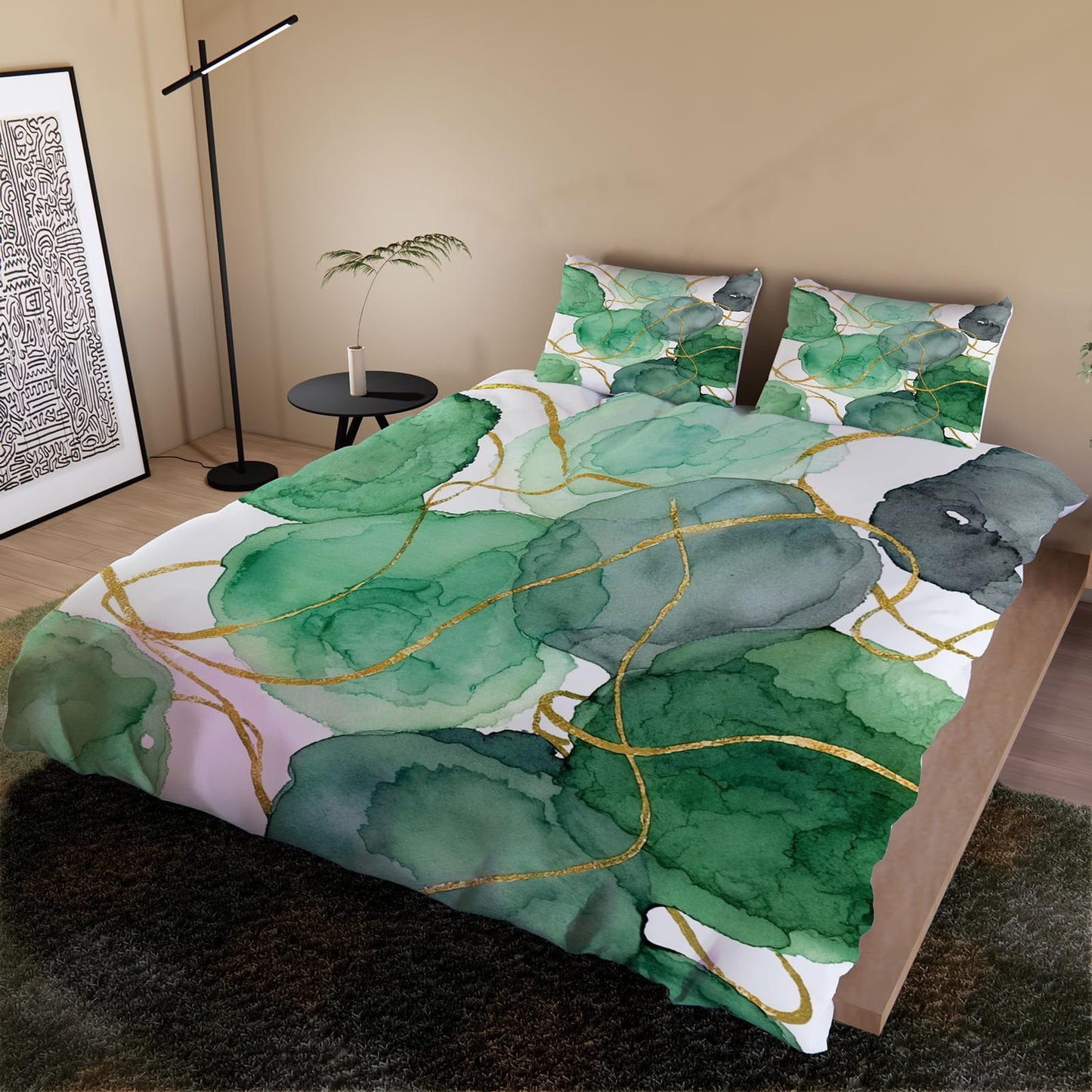 3D Duvet Cover California King Size 104x98in Washed Ultra Soft Microfiber Abstract Aesthetic Bedding Set Zipper Closure Comforter Cover 3 Pieces with 2 Pillowcases(WJT 36-13)