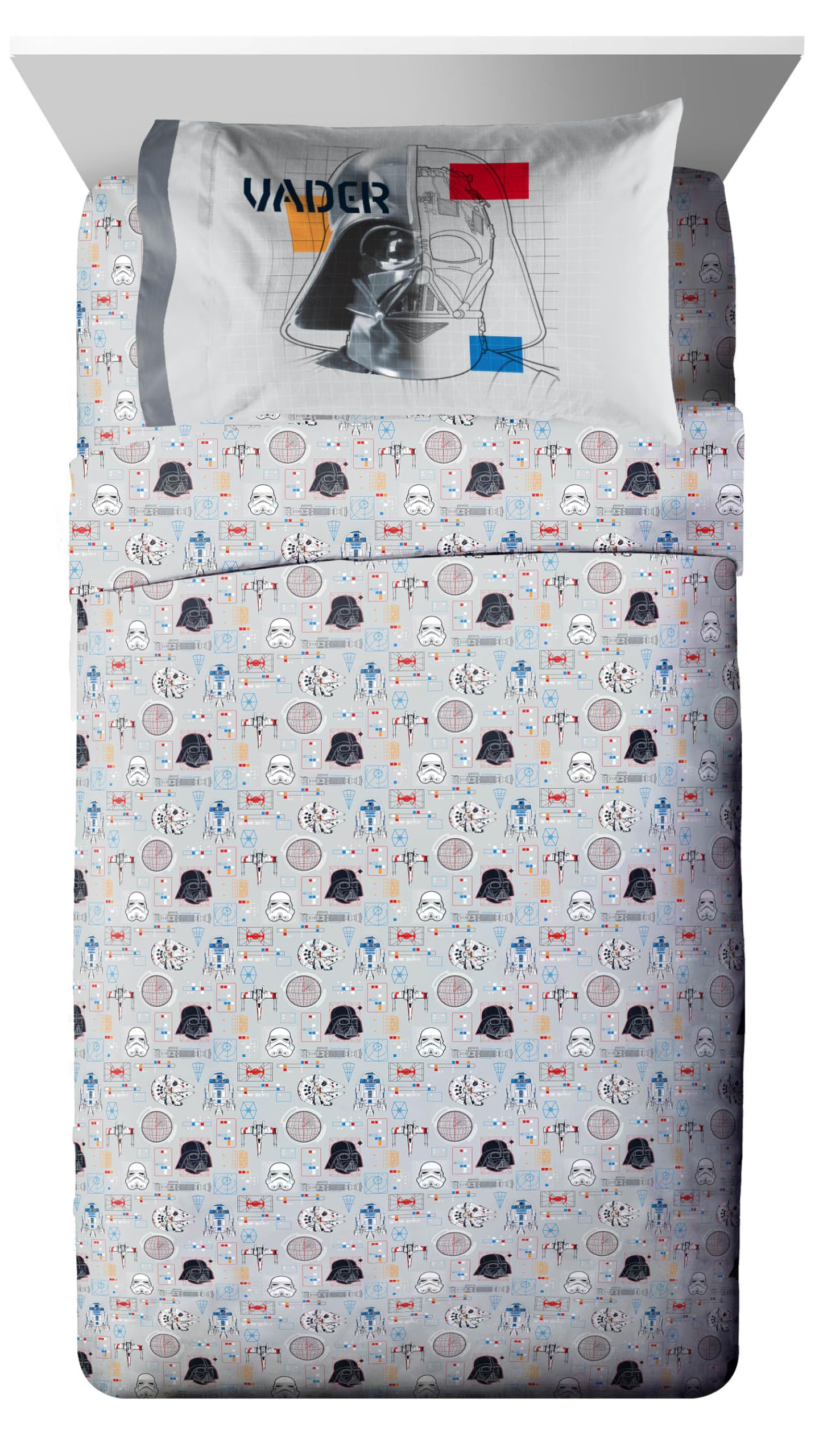 Jay Franco Kids Bed Set, Dark Blue, Star Wars, 5 Piece Twin