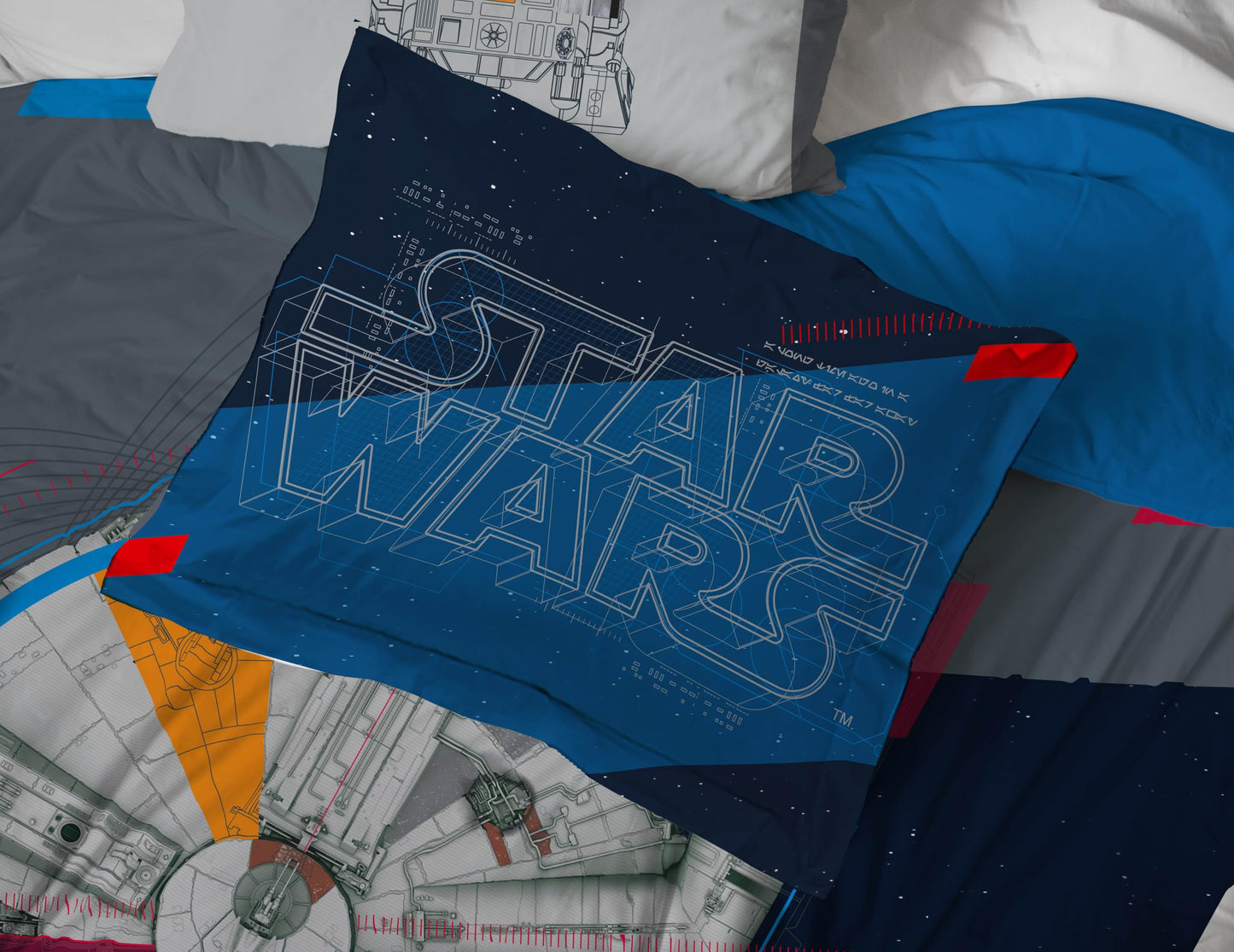 Jay Franco Kids Bed Set, Dark Blue, Star Wars, 5 Piece Twin
