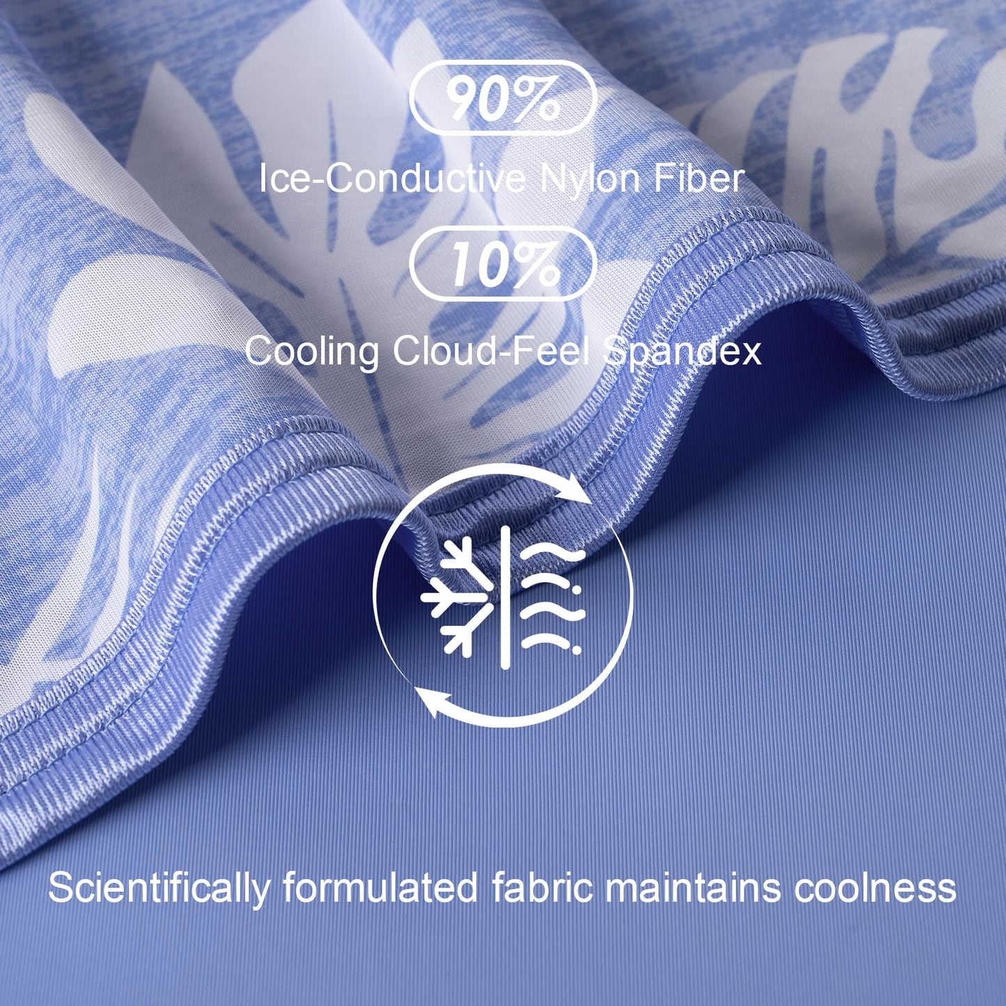 OMERAI Cooling Blanket for Hot Sleepers Queen Size Lightweight Breathable Summer Blanket Light Blue 90"x90", Q-Max >0.5 Double Side Cold Blankets for Bed, Couch