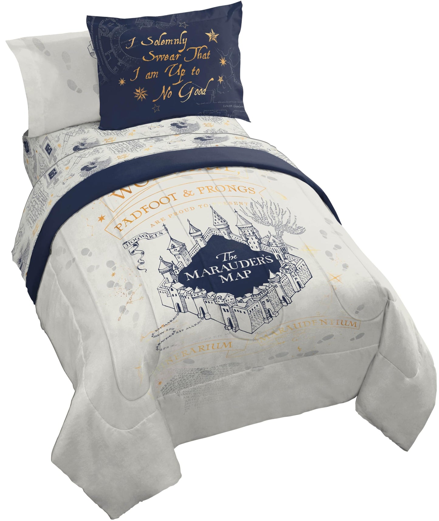 Jay Franco Kids Bed Set, Beige, Harry Potter, 5 Piece Twin