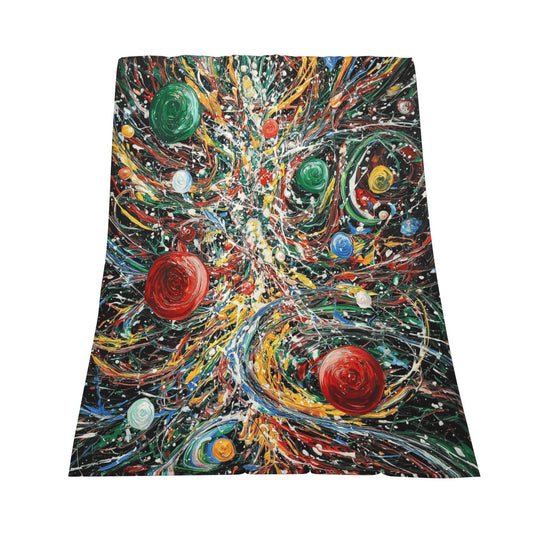 Artistic Christmas Candy Flannel Throw Blanket Soft Cozy Blanket for Living Room Couch Sofa Bed 50 x 60 Inches