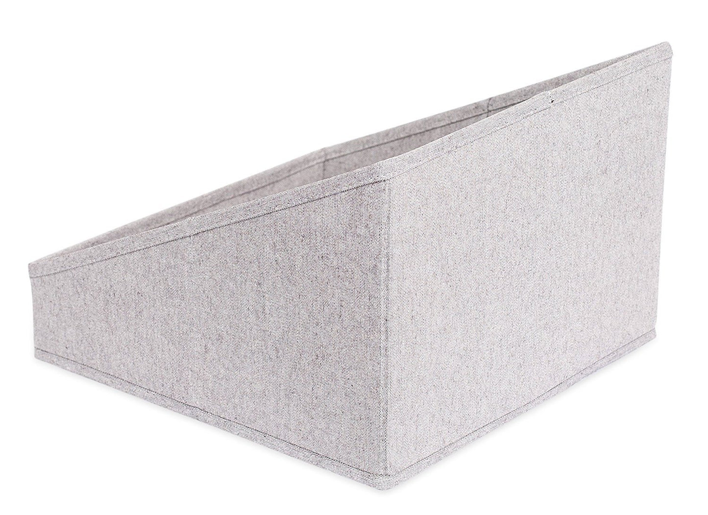 Internet's Best Open Cloth Storage Bin - Closet Shelf Storage Box - Organize Sheets Blankets Towels Sweaters Scarfs - Grey (4 Pack)