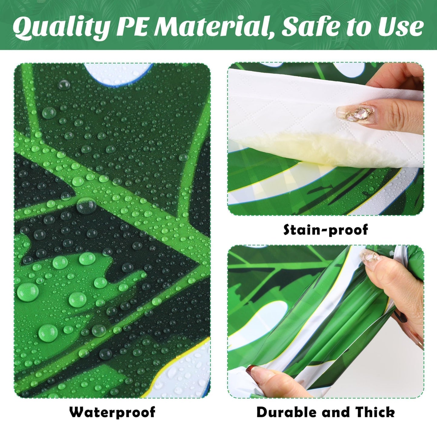 Kochorie 100 Ft x 54 Inch Palm Leaves Tablecloth Roll with Cutting Box Hawaiian Luau Tablecloths Disposable Aloha Tropical Table Cover Backdrop for Hawaii Birthday Summer Beach Tropical Party Supplies