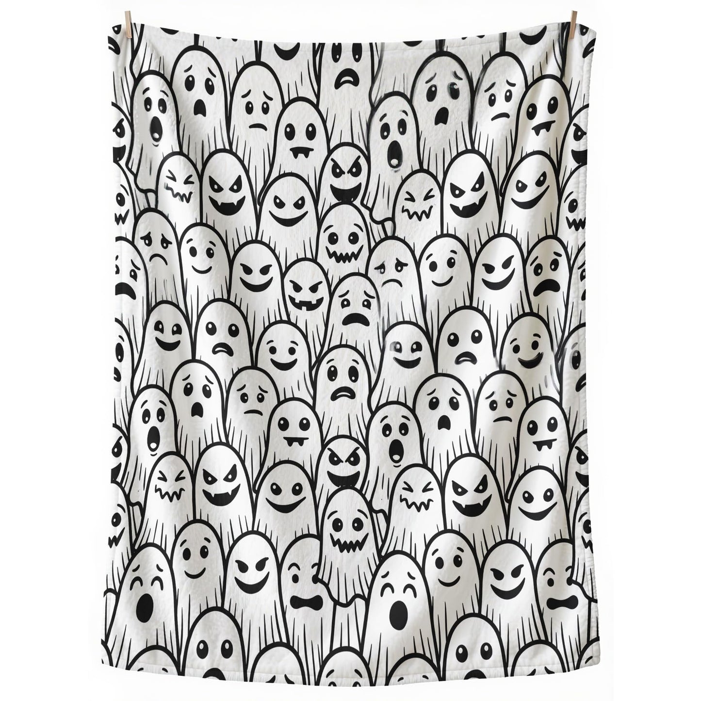 GEDAEUBA Ghost Gifts for Women - Halloween Spooky Fleece Blanket Throw, Soft Cozy Blankets & Throws for Couch, Bed, and Sofa, 50x60 inches