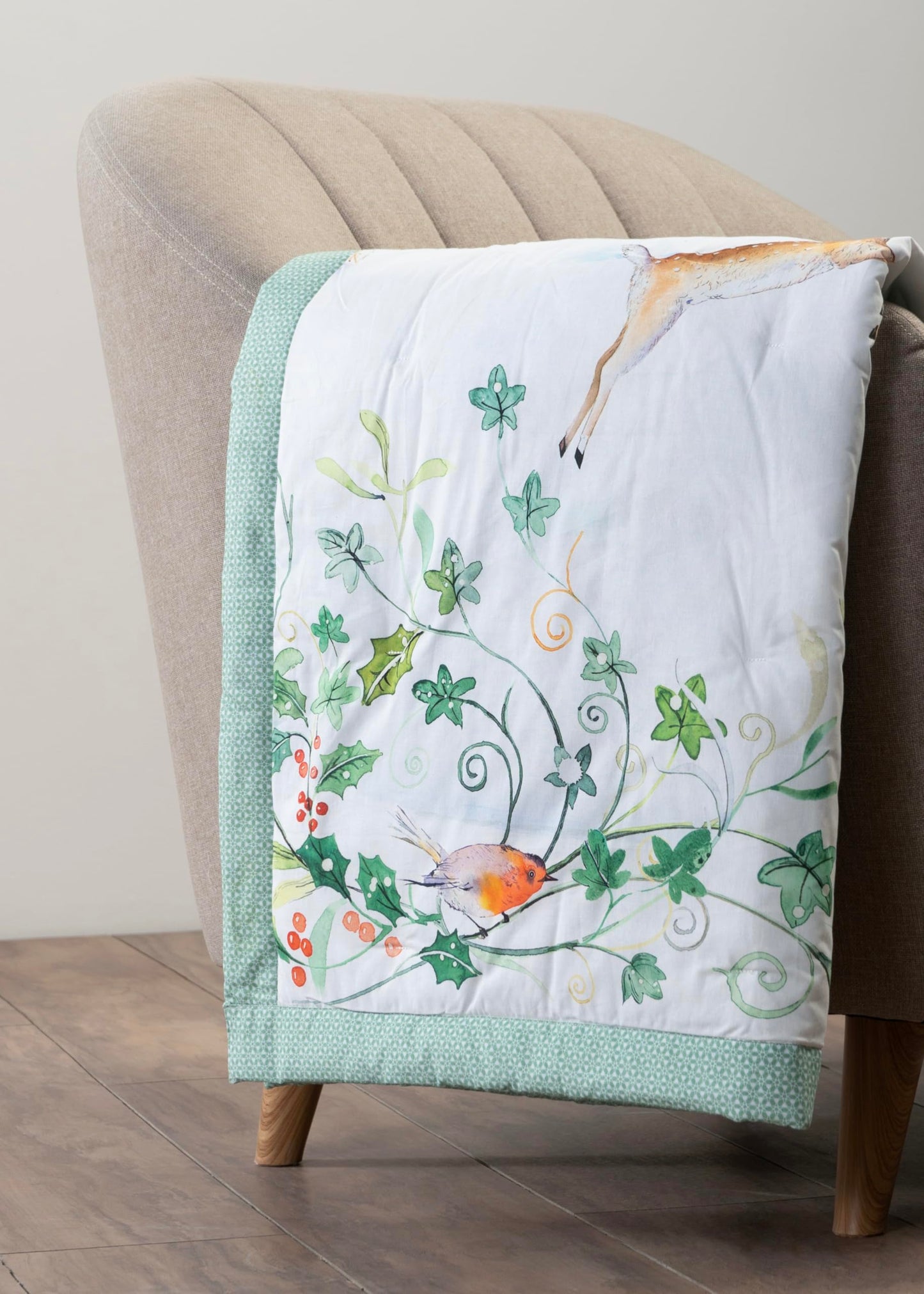 Maison d' Hermine Throw Blanket for Couch Lightweight Soft Warm Breathable Cotton Throw Blankets for Bed Girls Boys Women Men Gift Sofa Travel Living Room Spring Summer (Snowy World, 60" X 80")
