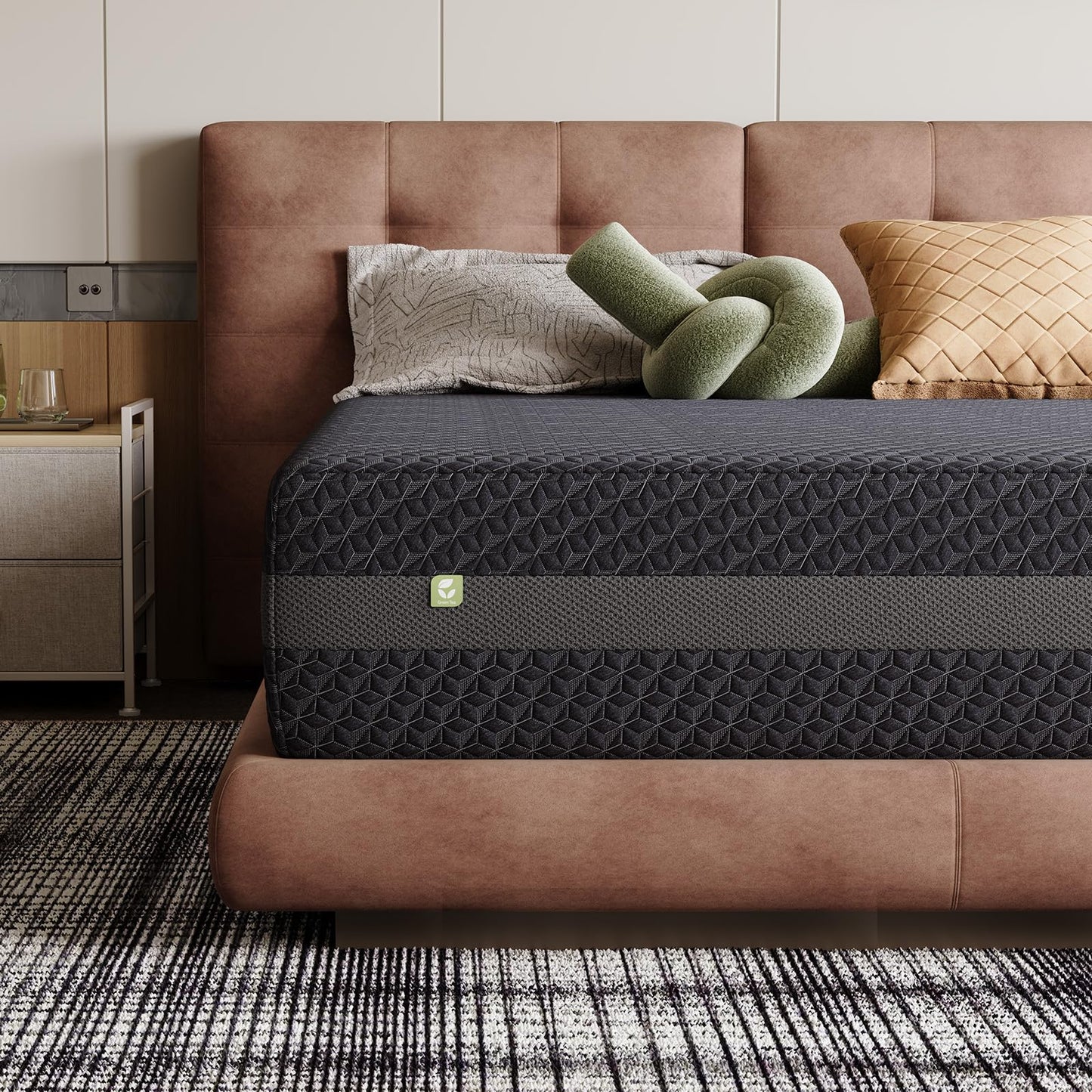 Novilla Twin Mattress 10 Inch, Twin Gel Memory Foam Mattress for Balanced Comfort & Contour Support, with Green Tea-Infused Foam, Breathable Side Panel Design, Mattresses in a Box, Medium Firm