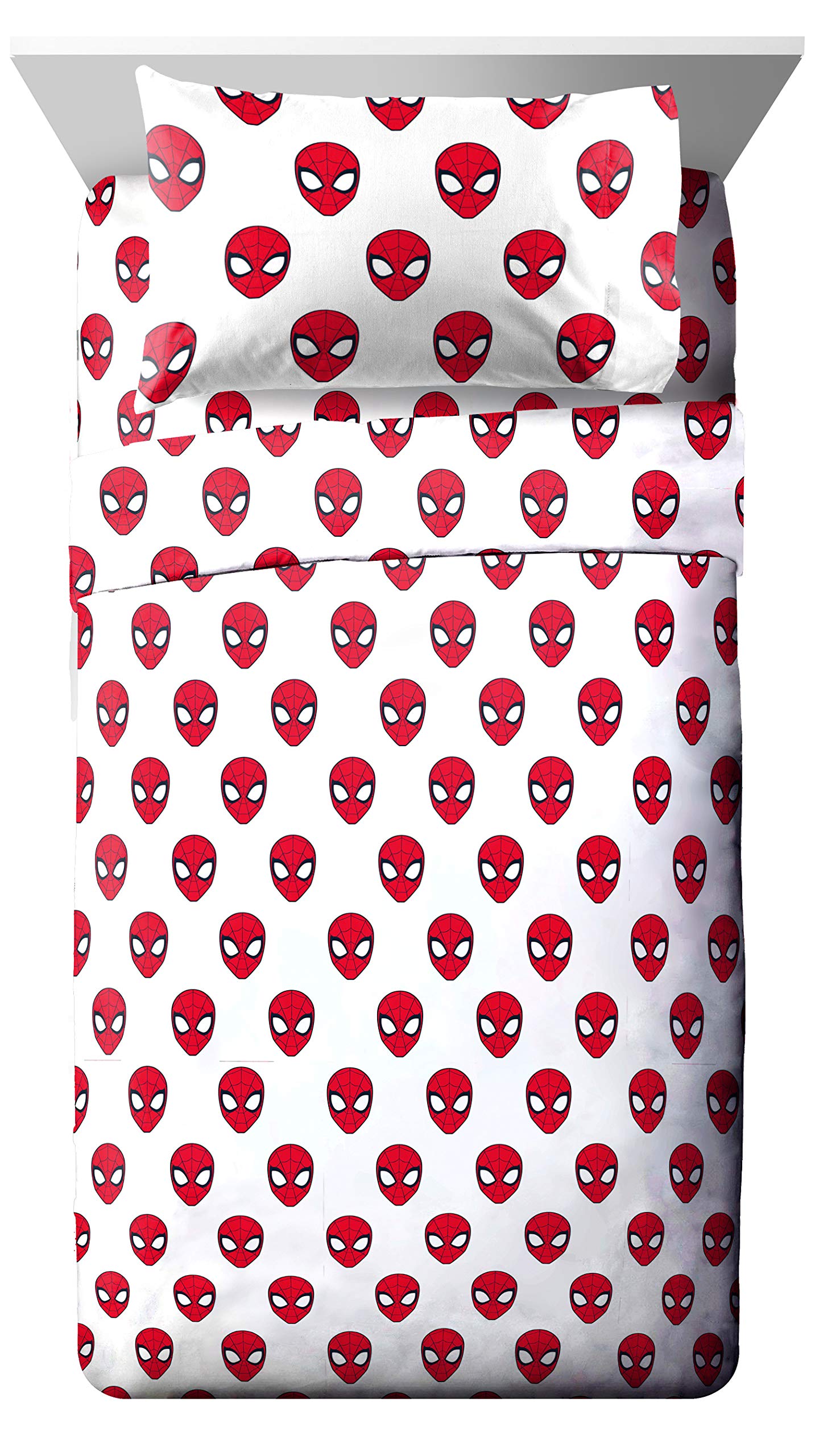 Jay Franco Marvel Spiderman Spidey Daze 5 Piece Full Bed Set - Includes Reversible Comforter & Sheet Set Bedding - Super Soft Fade Resistant Microfiber (Official Marvel Product)