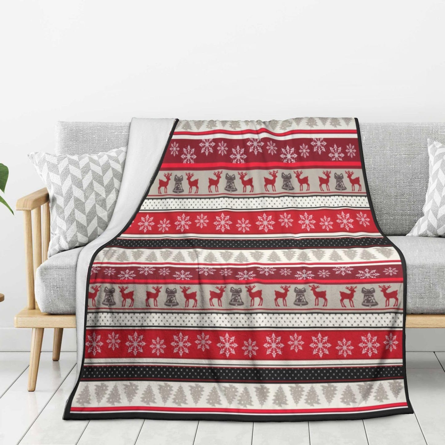 Christmas Throw Blanket Fuzzy Soft Cozy Christmas Blankets Soft Throws Warm Lightweight Plush Fleece Throw Blanket for Kids Men Women Gift Bed Couch Sofa 50"x40"