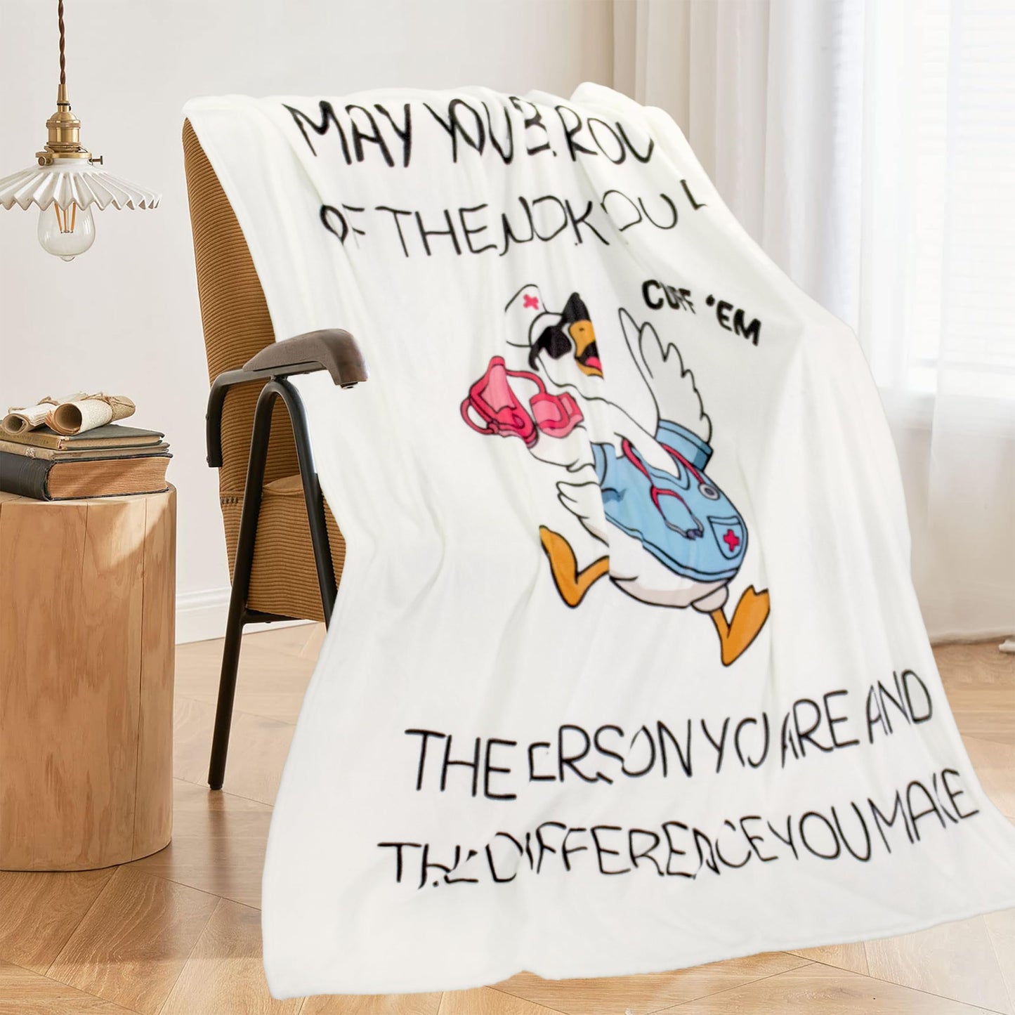 Zlomjro Funny Gifts for Nurses Female, Nurse Blanket, Certified Nurses Day/Week Gifts, RN/LPN/Appreciation Gift for Women, Nursing Graduation Gift, Cozy Warm Throw Blanket 60" X 50"