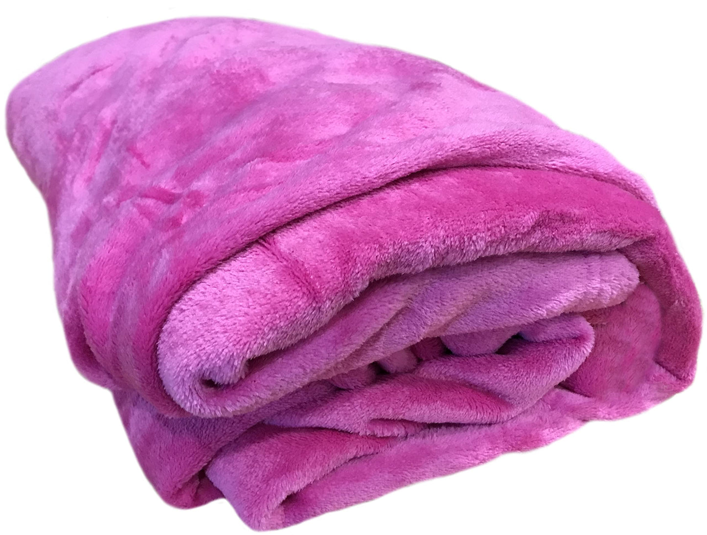 Home Must Haves Solid Hot Pink Bed Blanket Bedding Throw Fleece Super Soft Warm (Full)