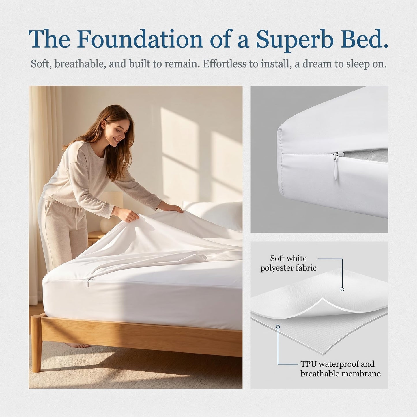 Mattress Encasement Twin XL, Mattress Protector Zippered Premium Quality Hypoallergenic Encasement-Fully Encased-9 Inches Deep