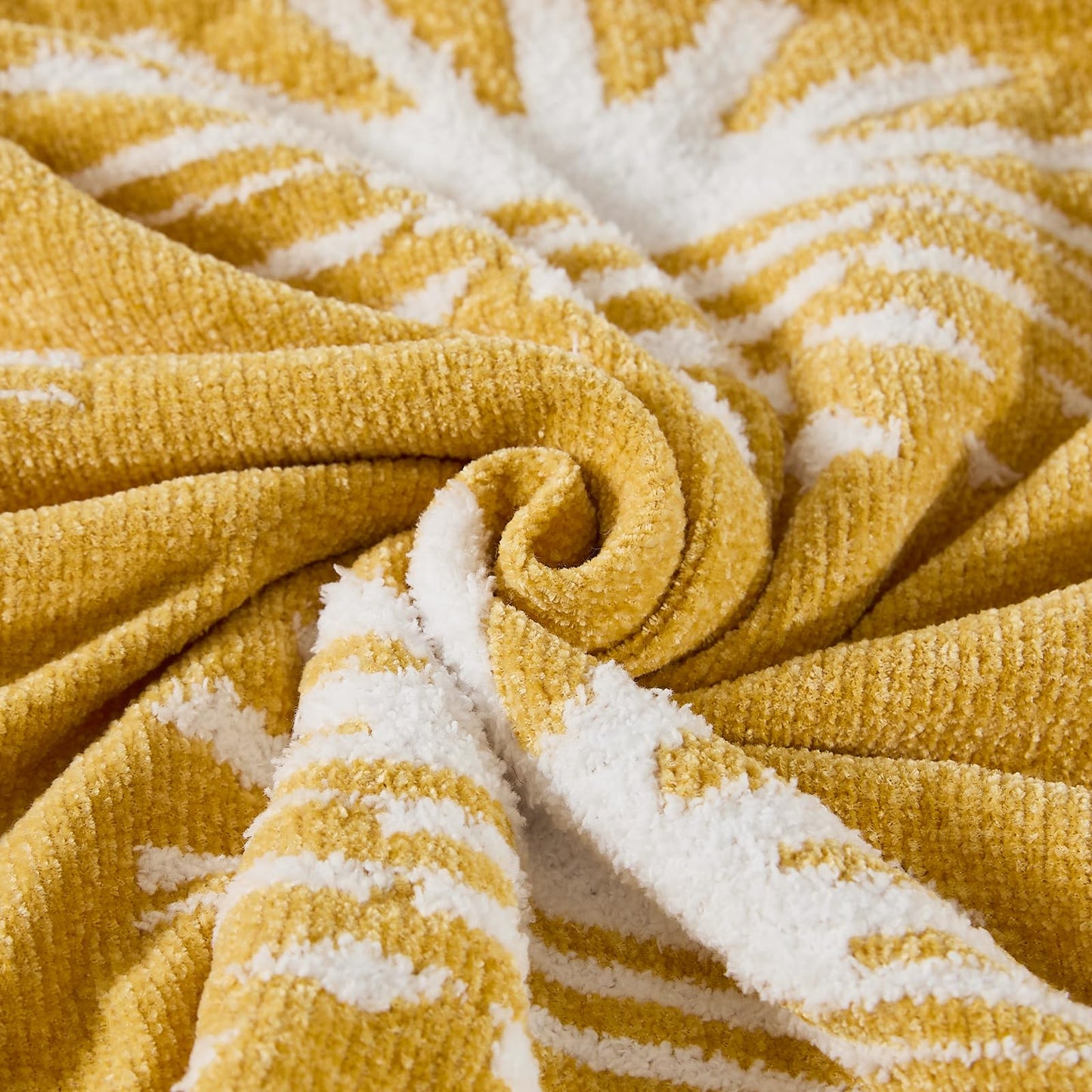 Cozzenity Throw Blanket, Chenille Microfiber Blankets for Couch, Soft Cozy Fluffy Warm Knitted Sunset Blanket for Sofa, Bed, Chair, Reversible Fuzzy Plush Lightweight Decorative Blanket, 50x60 inches