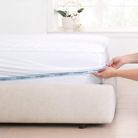 Arkwright Waterproof Mattress Pad Cover (Twin) 15 in. Drop, Quilted Mattress Protector Cover, Soft Polyester Microfiber, Deep Pockets, Machine Washable Mattress Topper, White