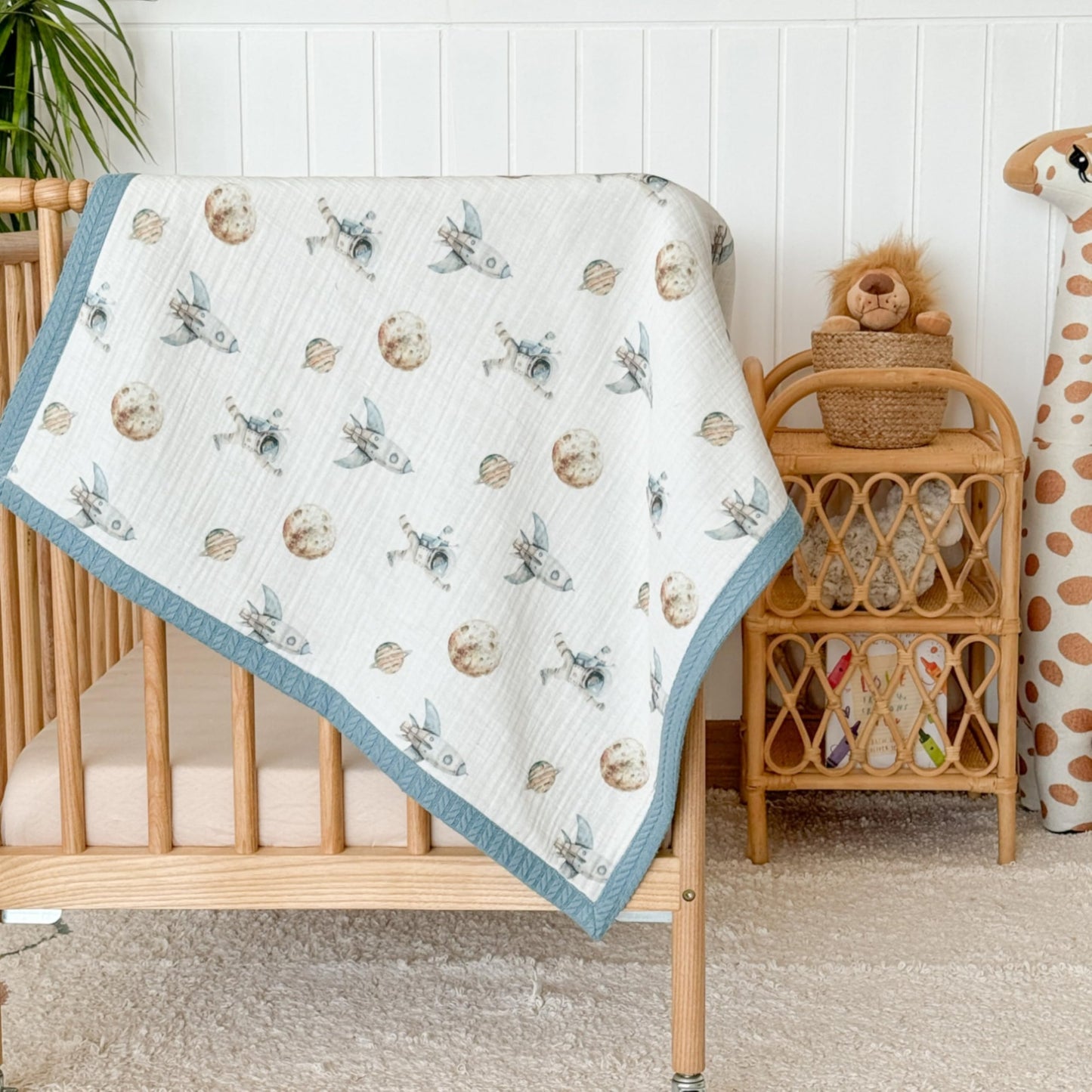 Mouliss Personalized Baby Blanket with Name – Handmade 100% Organic Cotton Newborn Gift | Custom Knit Blanket for Boys, Girls, Kids & Baby Showers