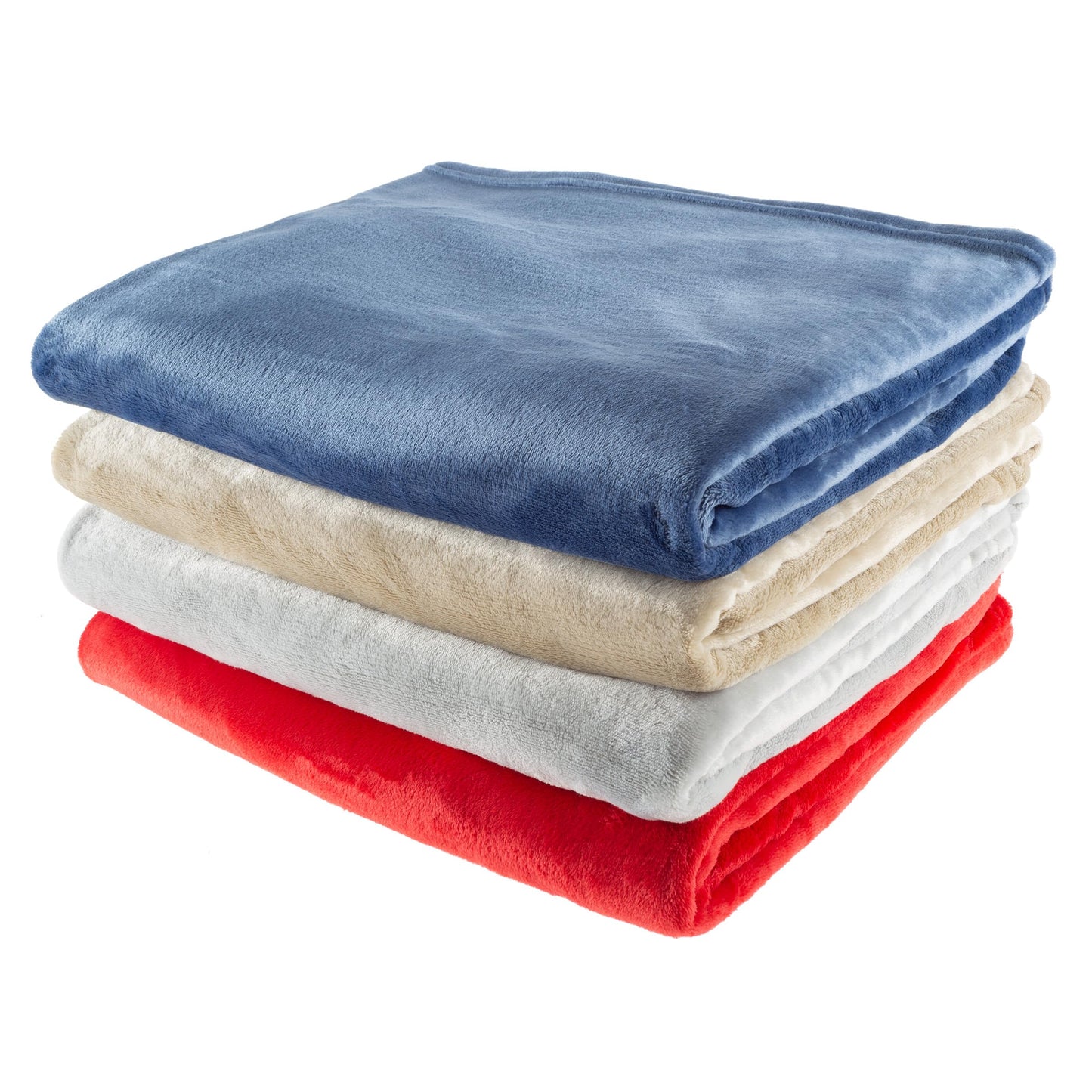 Flannel Fleece Blanket - 60x70 Oversized, Soft, and Plush Microfiber Throw - Lightweight Decor for Beds, Sofas, and Chairs by Lavish Home (Blue)