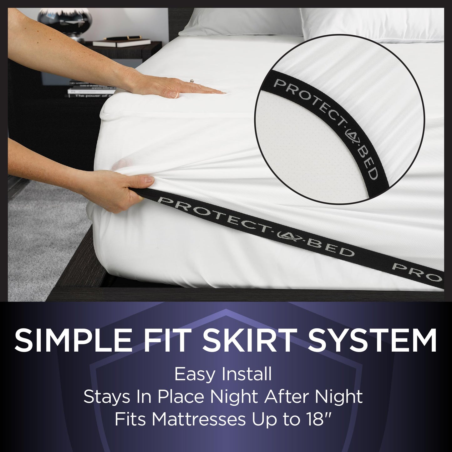 Protect-A-Bed Essential Mattress Protector King, Dust Mite Resistant, Noiseless and Odor-Resistant Mattress Cover, 100% Waterproof Top, Machine Washable, Fits 11"-18" Mattresses