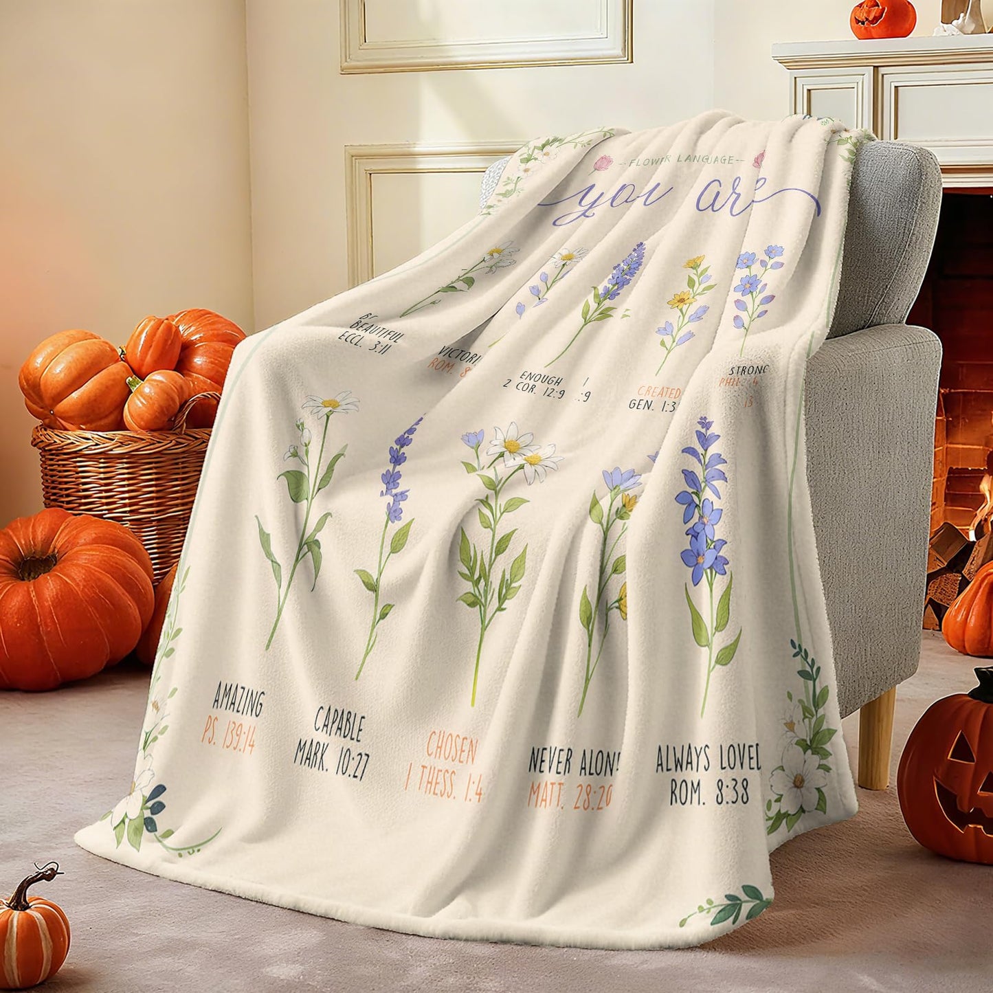 Christian/Inspirational/Religious/Spiritual/Birthday Gifts for Women/Adults, First Holy Communion Gifts for Girls, Soft Throw Blankets for Women 40"x 60"