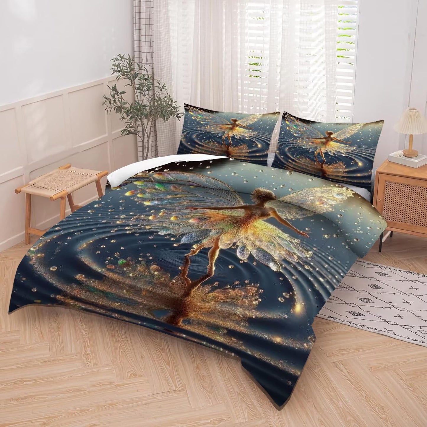 kxry King Size Comforter Sets Cute Ballet Dancer Bedding Set Lovely Princess Quilt for Kids Girls Women Gymnastics Ballerina Soft Lightweight Microfiber Room Decoration Duvet