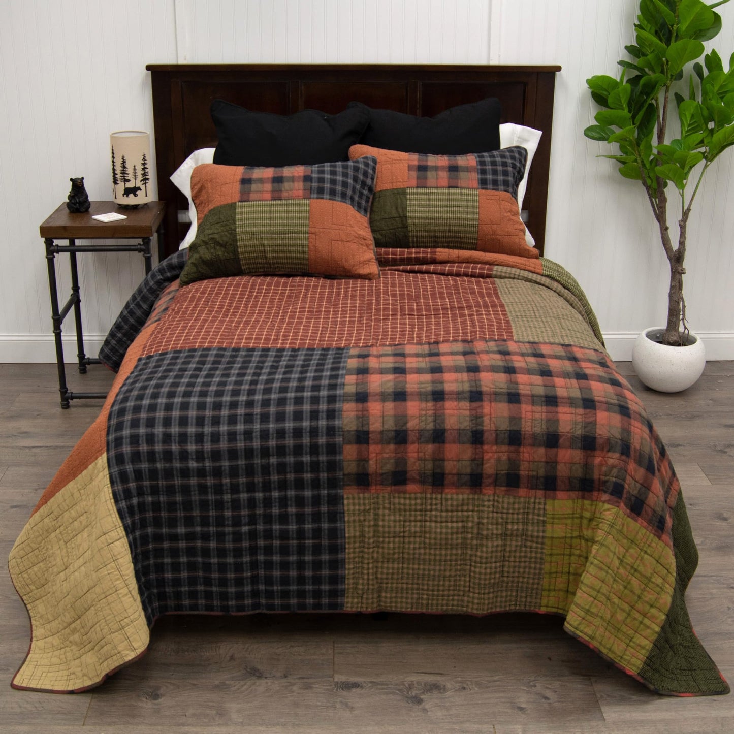 Donna Sharp Cotton King Quilt - Woodland Square Lodge