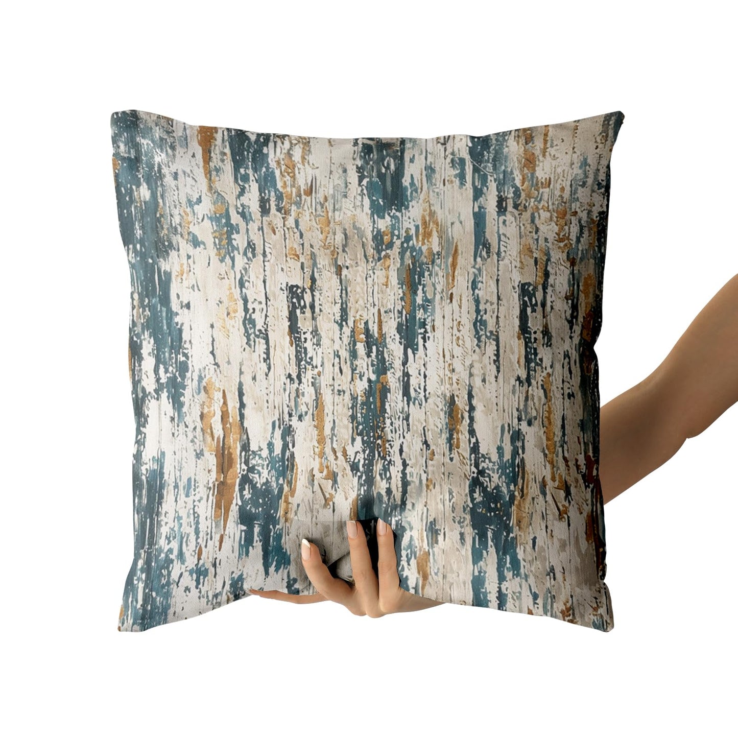 Giwawa Teal Gold Stripes Pillow Covers - Set of 2 Abstract Ink Line Throw Pillow Cover Modern Decorative Cushion Covers Minimalist Pillow Case Home Decor for Sofa Bed Living Room 18 x 18 inch