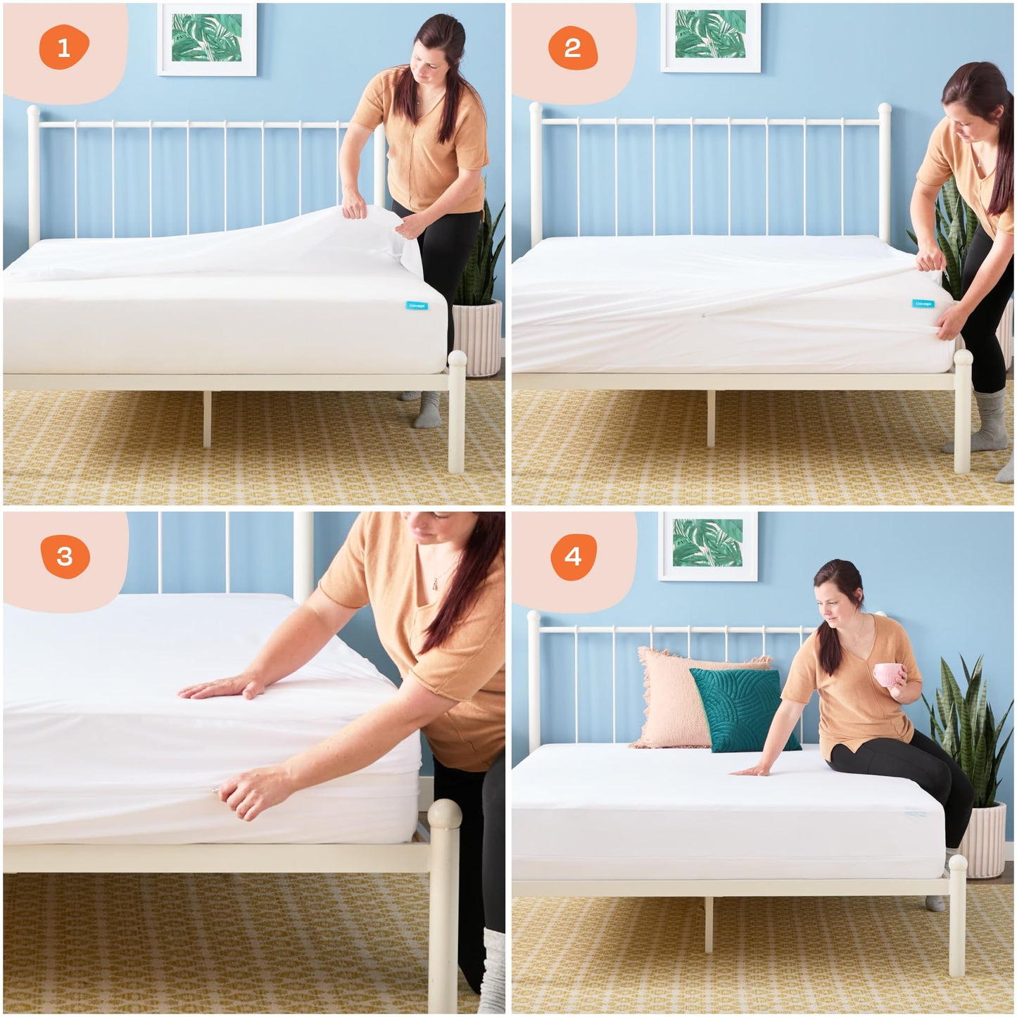 Linenspa Encasement Waterproof Mattress Protector — Zippered 360°, Cal King