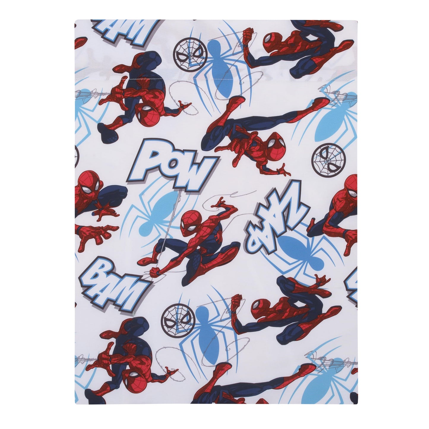 NoJo Marvel Spiderman to The Rescue Red, White, and Blue 4 Piece Toddler Bed Set - Comforter, Fitted Bottom Sheet, Flat Top Sheet, and Reversible Pillowcase